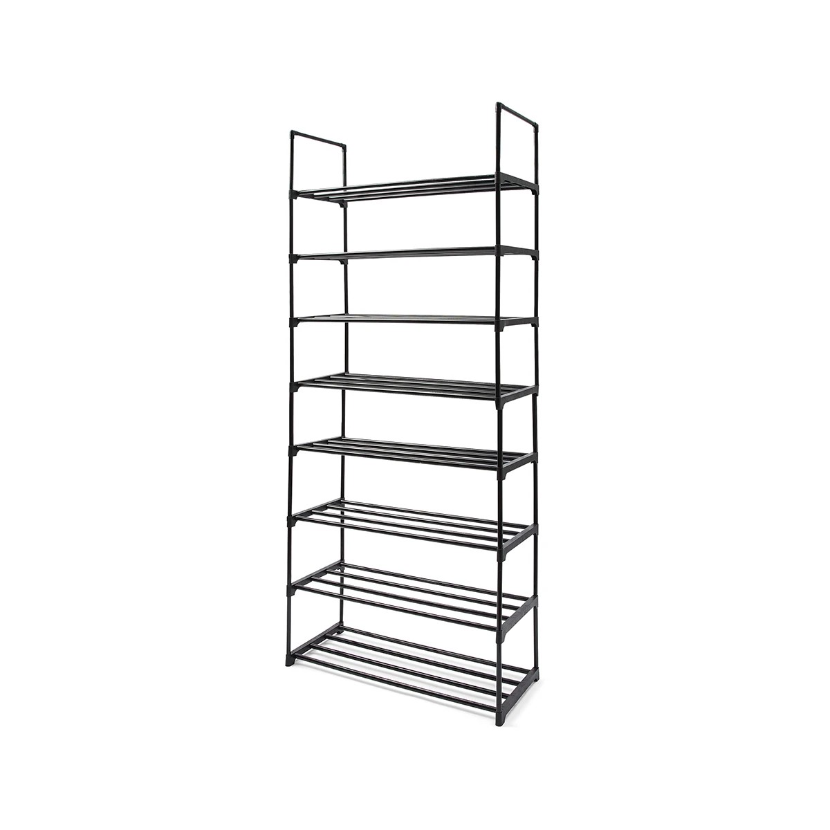 8 4 Tier Stackable Black Shoe Rack, 8 of 9