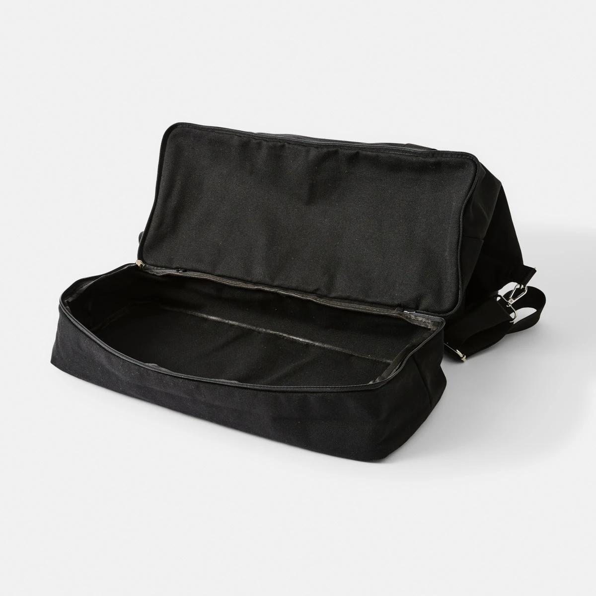 6 Woven Canvas Weekender Bag BLACK, 6 of 8