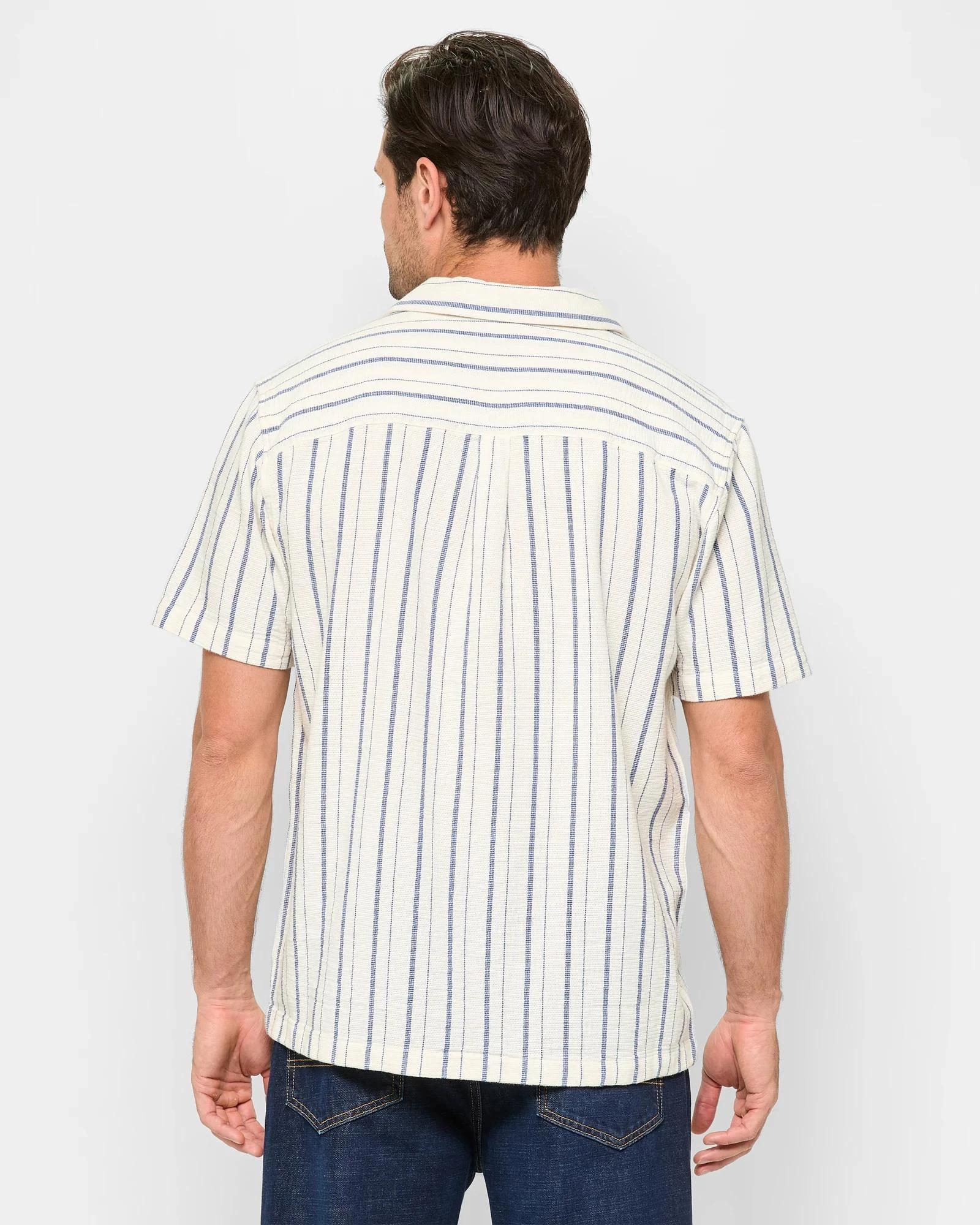 4 Target Australian Cotton Textured Short Sleeve Shirt VINTAGE WHITE, 4 of 6