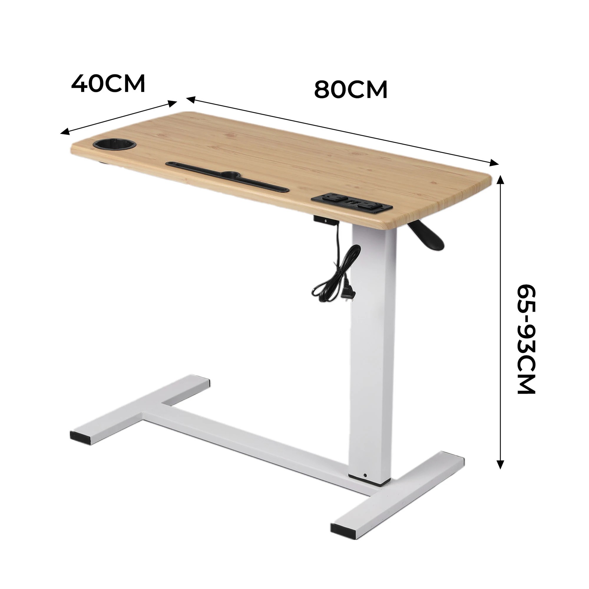4 Levede Adjustable Standing Desk Oak, 4 of 6
