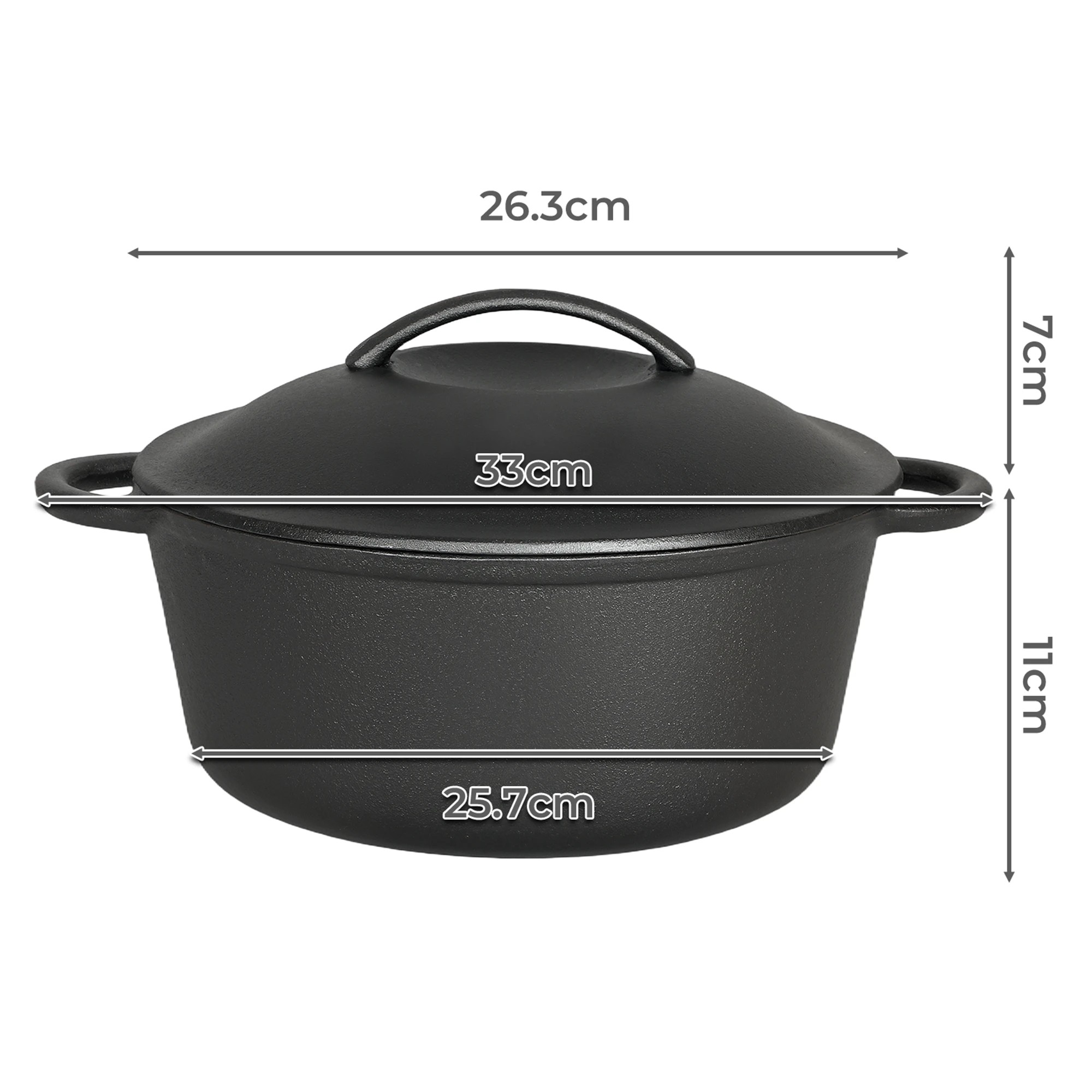 3 Toque 6.6L Cast Iron Dutch Oven, 3 of 9