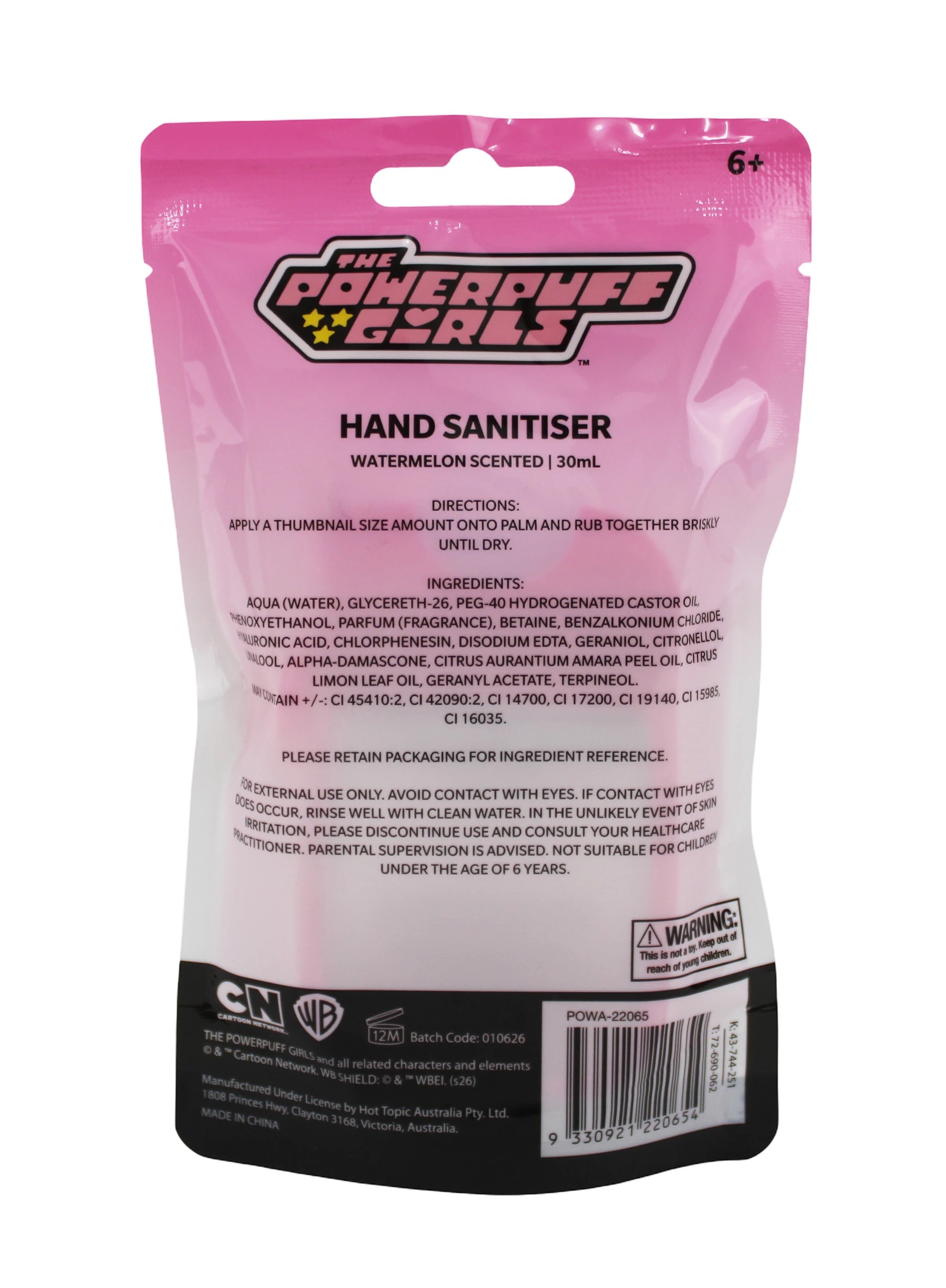 2 The Powerpuff Girls Hand Sanitiser 30ml - Watermelon Scented, 2 of 4
