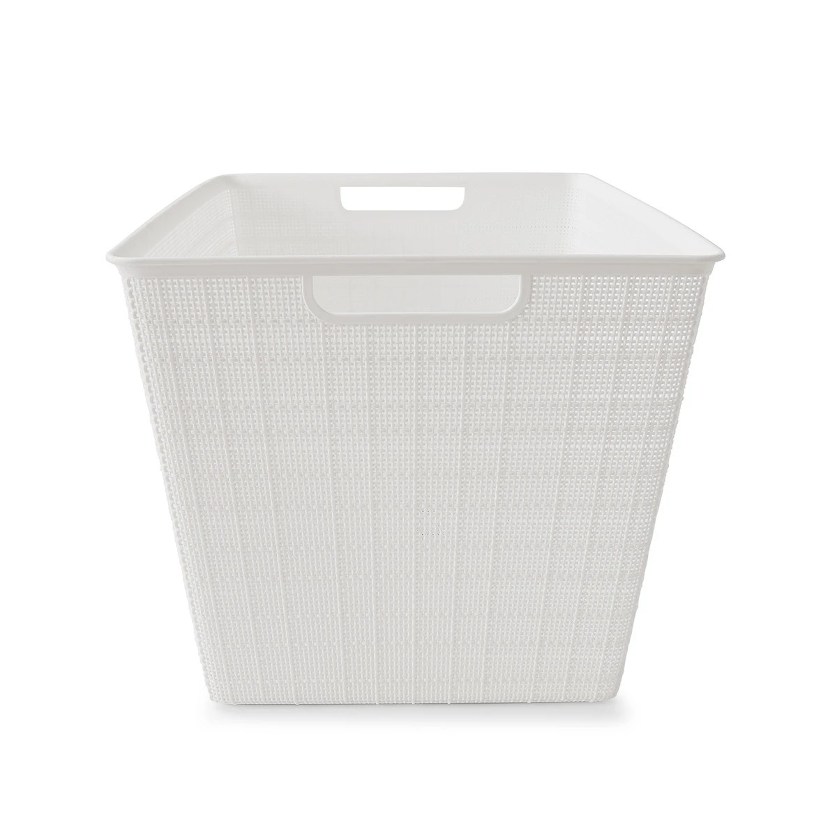 6 26L Linen Weave Rectangle Basket - White, 6 of 8