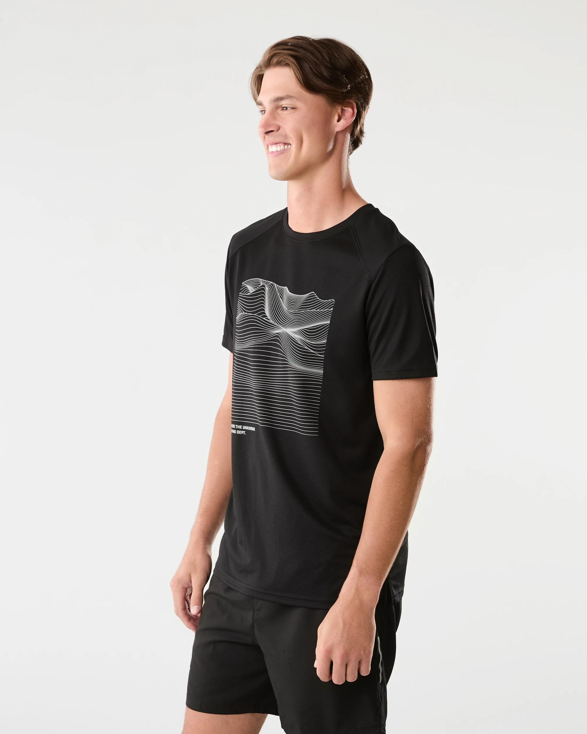 3 Active Mens Printed T-shirt Dune Geo, 3 of 7