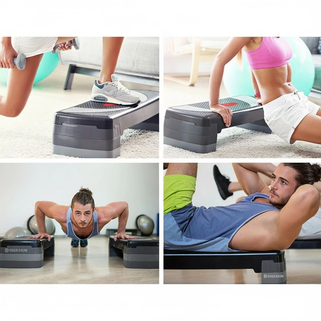 5 Everfit 3 Level Aerobic Step Exercise Stepper 78cm Gym Home Fitness - Black, 5 of 8