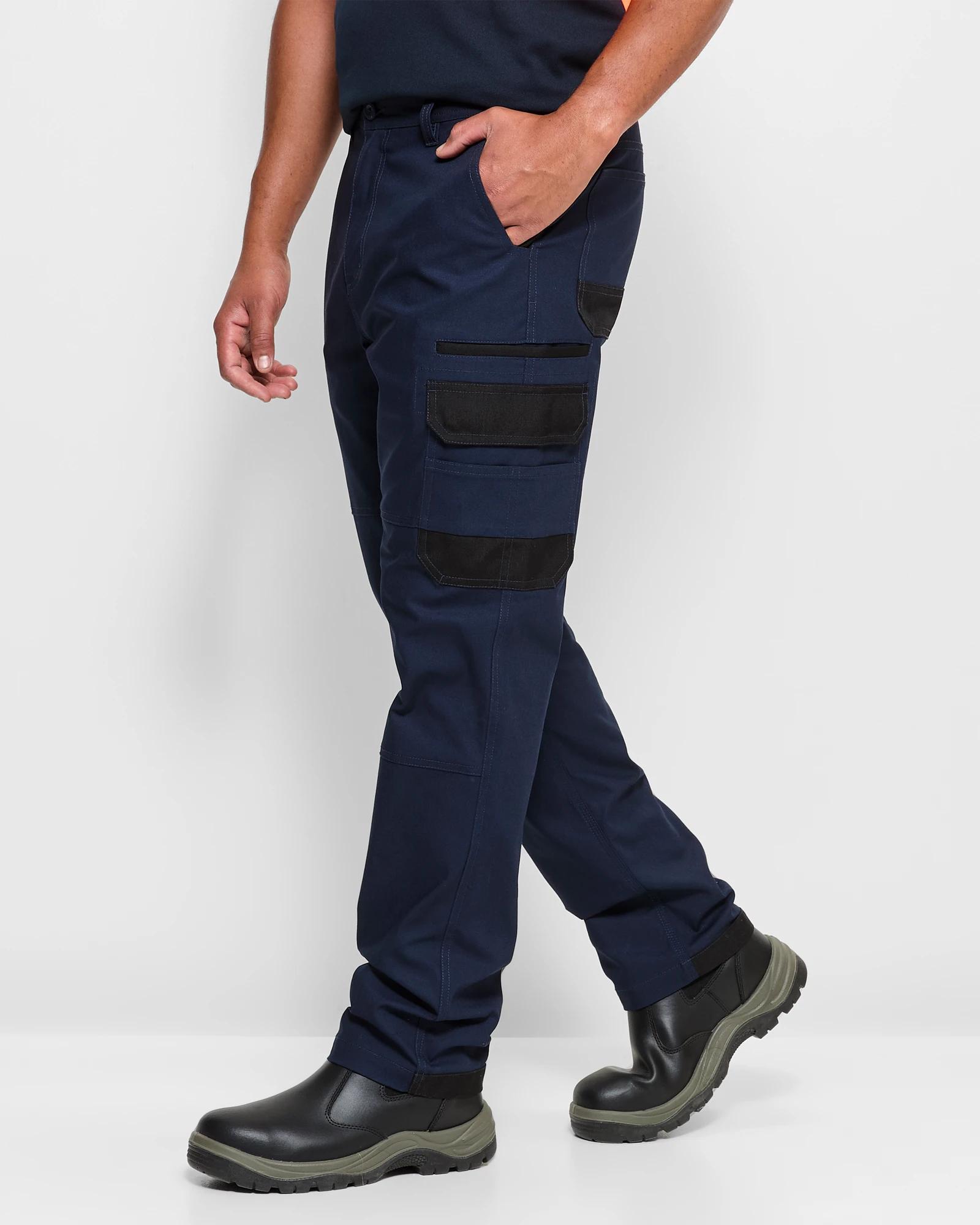 3 Australian Cotton Performance Cargo Pants - Graphite NAVY BLUE, 3 of 5