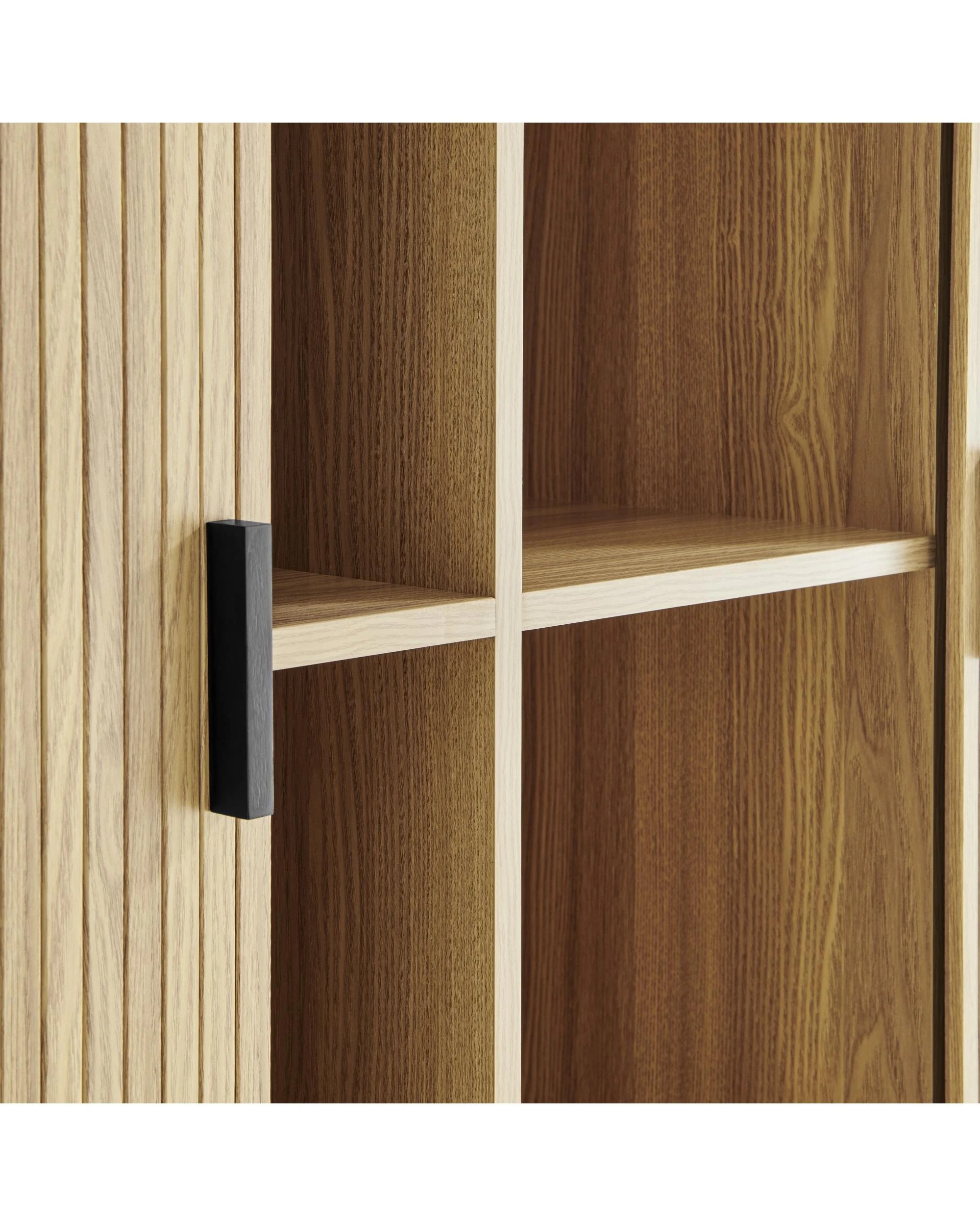 7 Kodu Tall Storage Display Cabinet 4 Doors Oak - Natural, 7 of 7