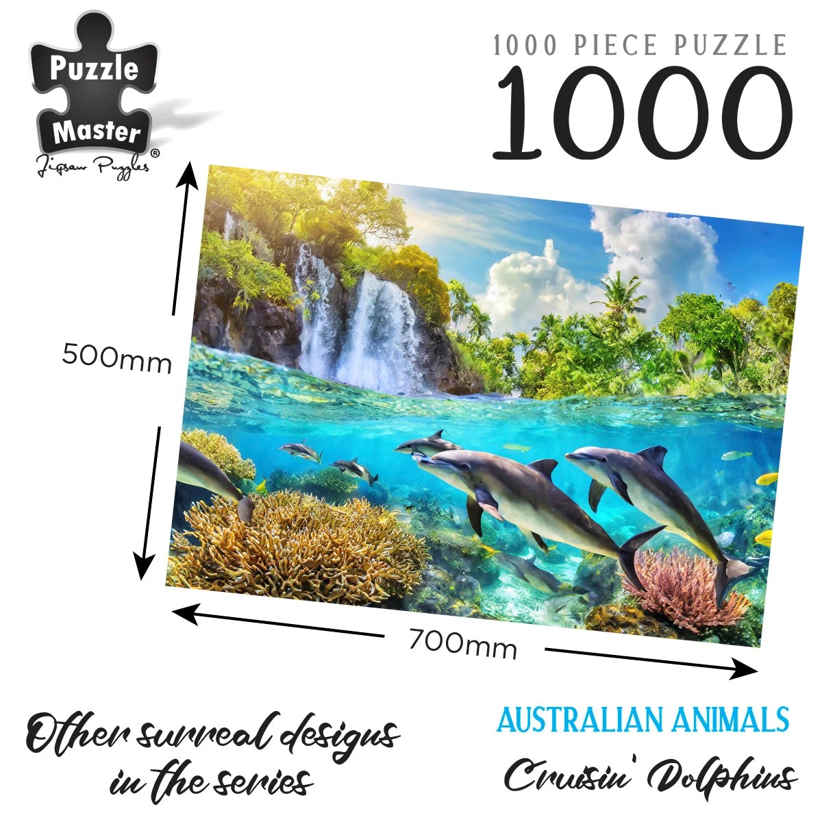 6 Puzzle Master Cruisin Dolphins 1000 Piece Jigsaw Puzzle, 6 of 8