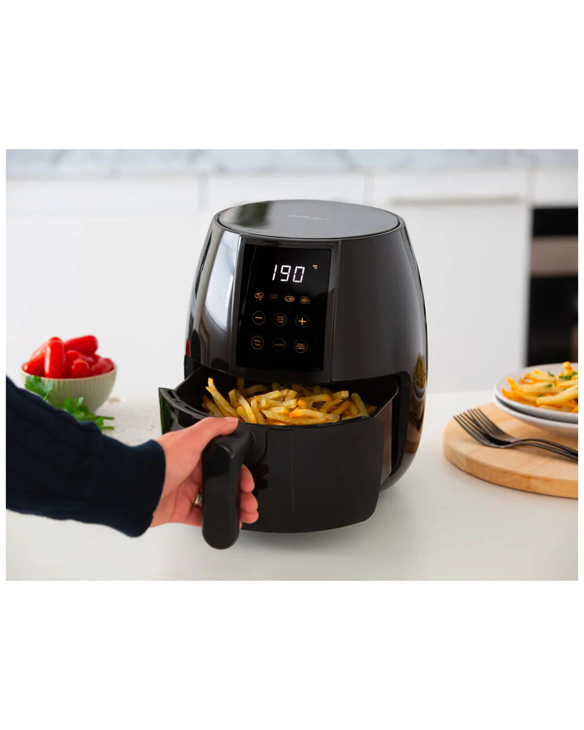 3 Healthy Choice 3l Digital Air Fryer W/200c Non-stick & Removable Basket - Black, 3 of 5
