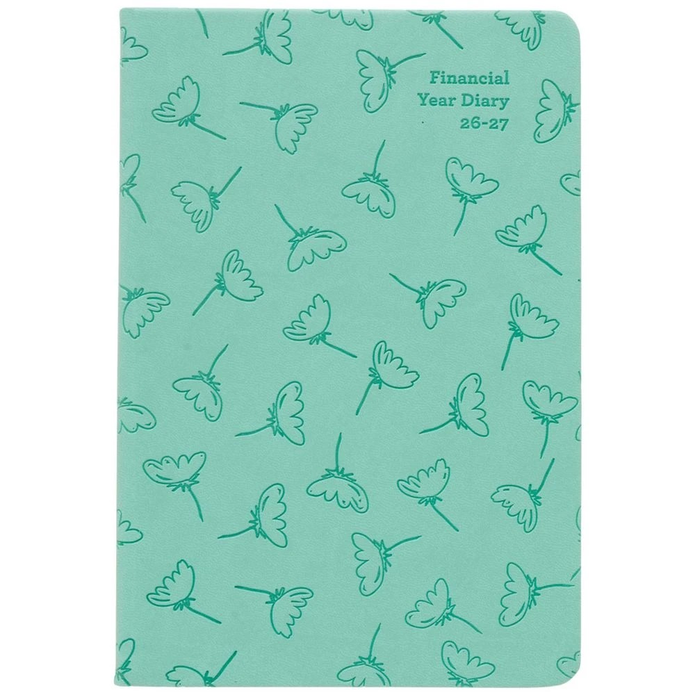 2 J.Burrows A5 Week-To-View Embossed Diary FY26/27 Sage, 2 of 6