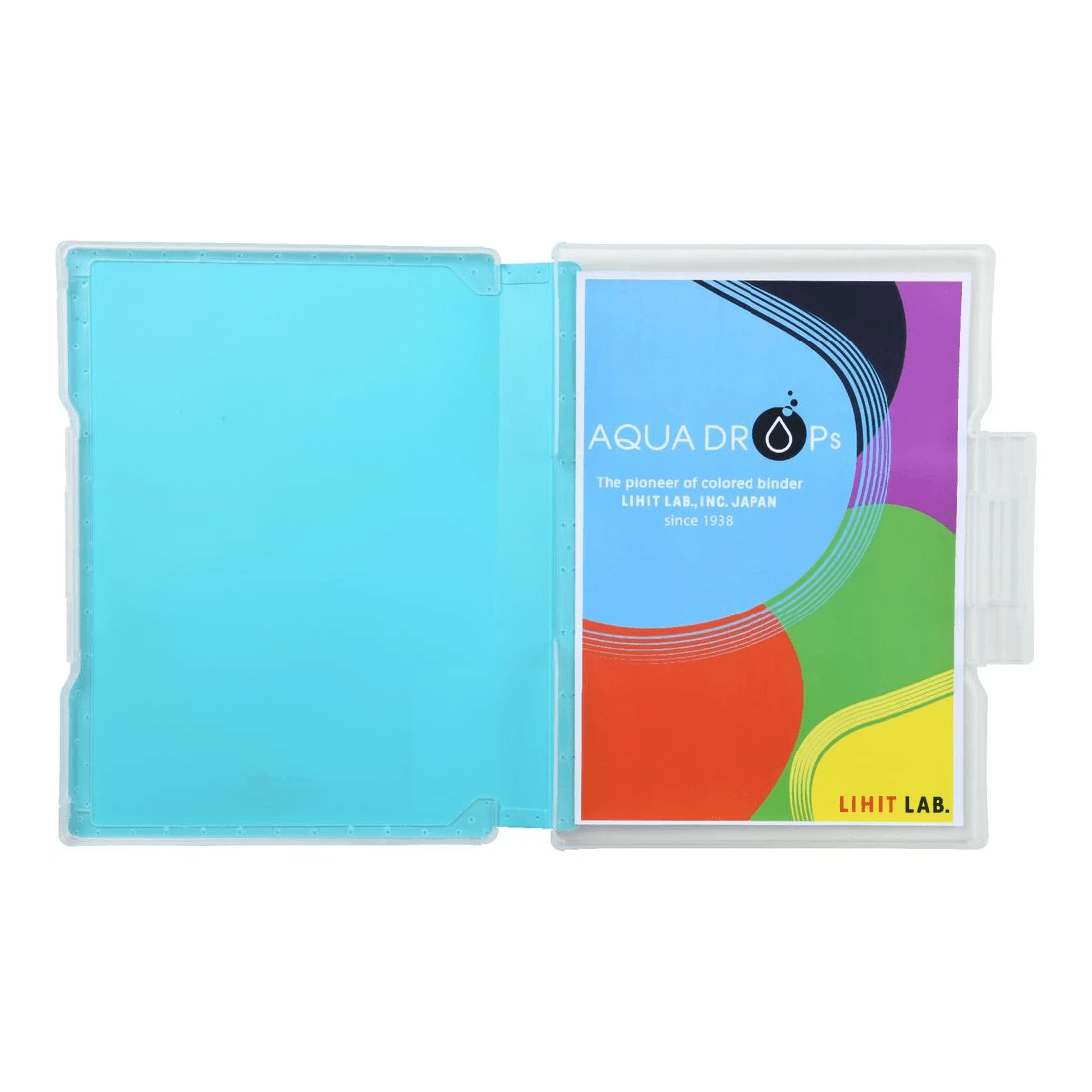 3 Aqua Drops Document Case Slim A4 Vivid Teal, 3 of 3