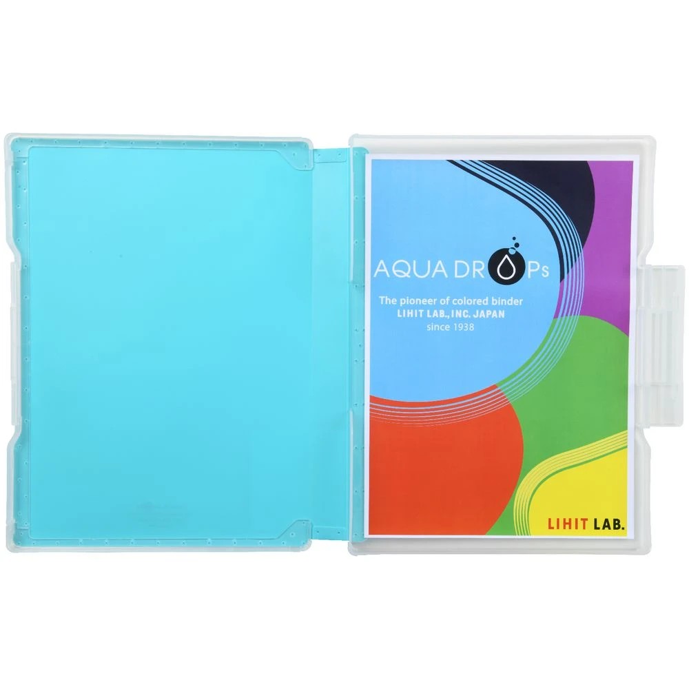 3 Aqua Drops Document Case Slim A4 Vivid Teal, 3 of 3