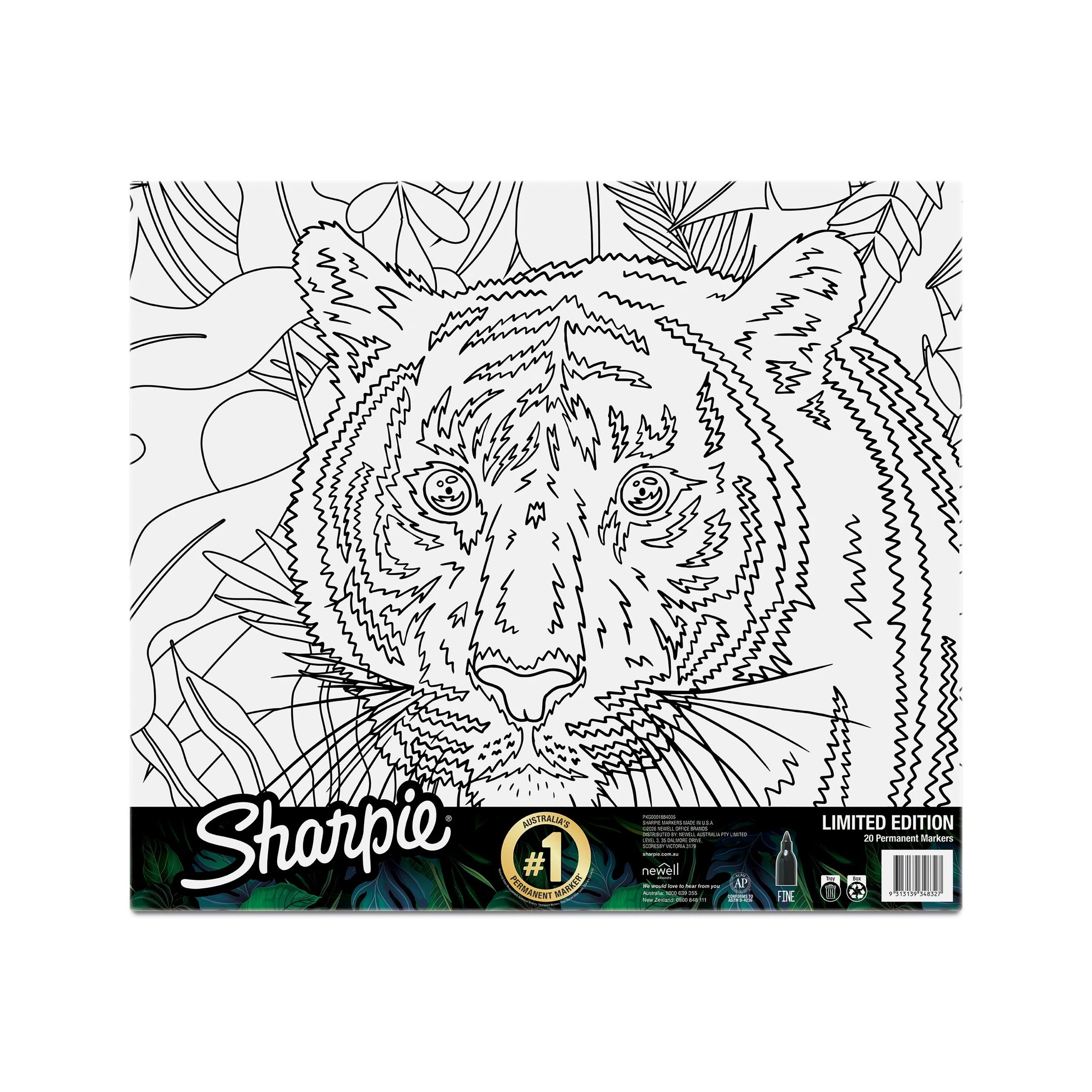 20 Pack Sharpie Limited Edition Fine Tip Permanent Markers Tiger Pack ...