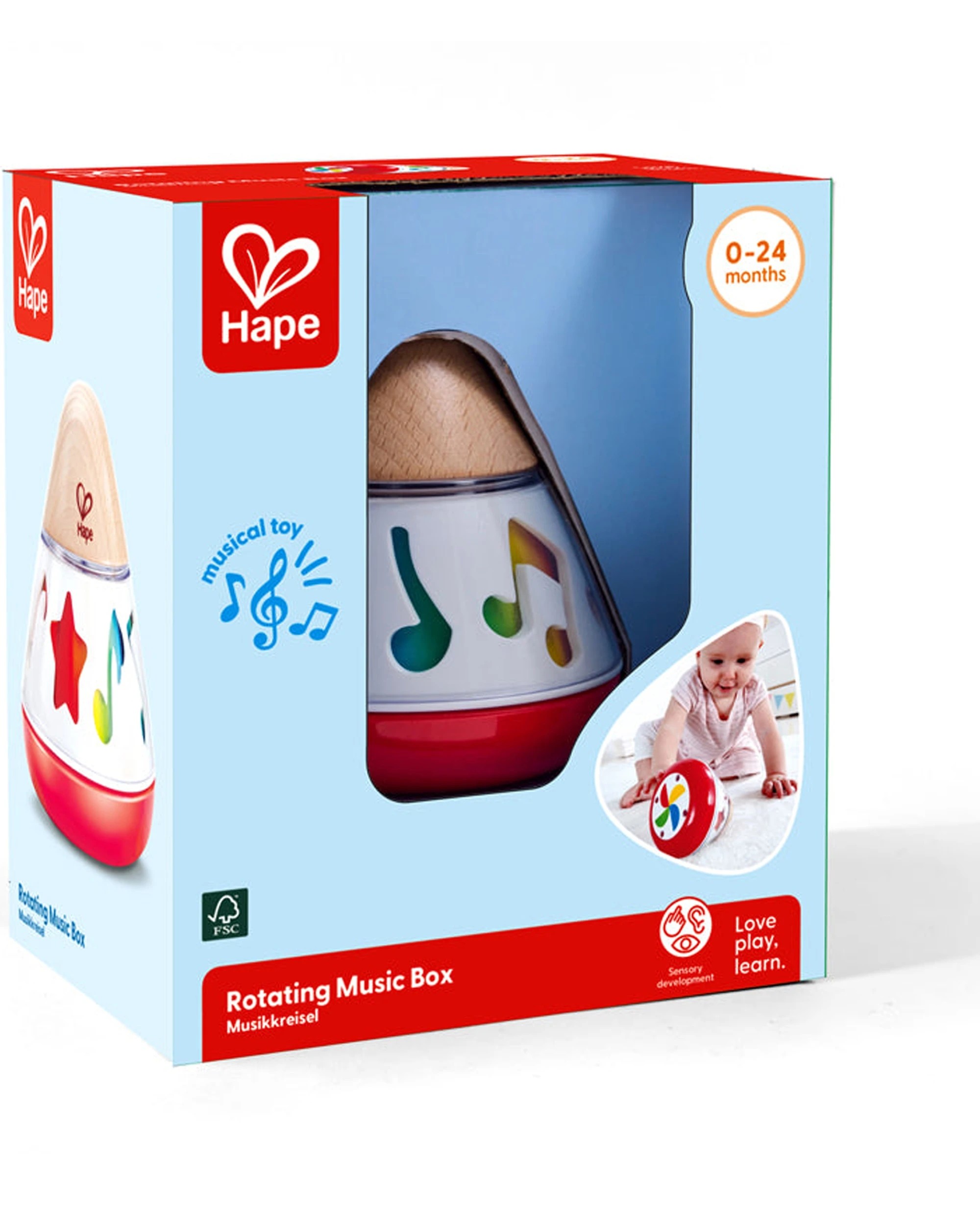 2 Hape Rotating Music Box Soothing Musical Babiy Toddler Play Toy - Multi, 2 of 3