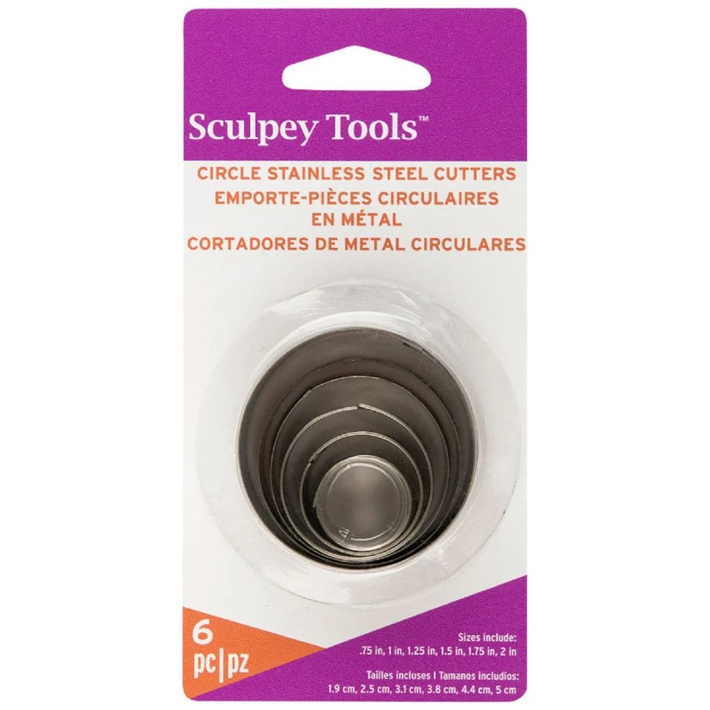1 Sculpey Tools Circle Graduated Cutter Set 6 Pack, 1 of 2
