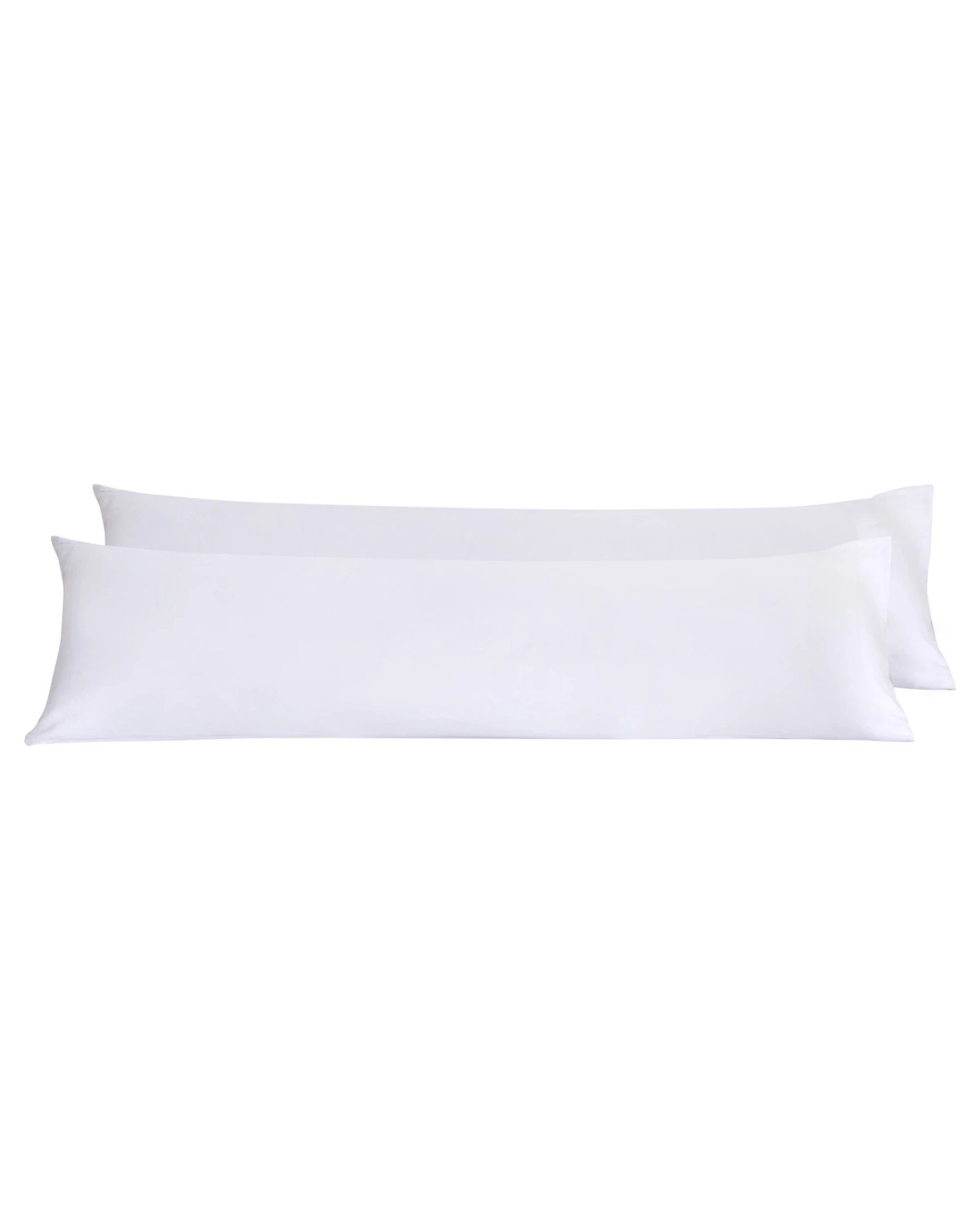 2 Dreamaker Superfine Washed Microfibre Body Pillowcase Twin Pack - White, 2 of 5