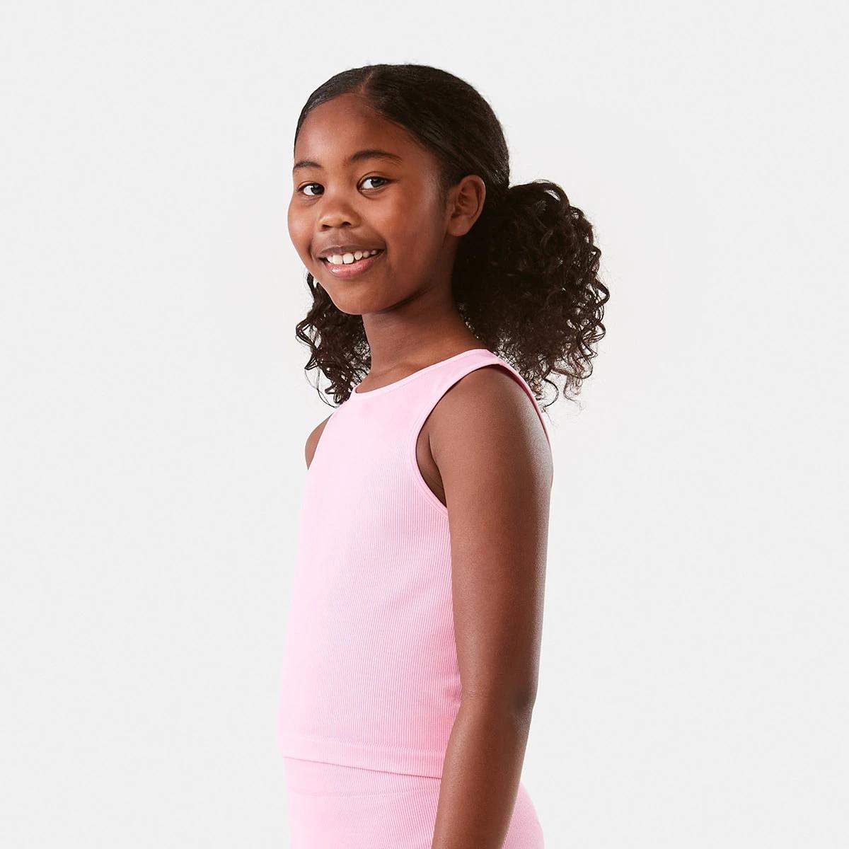 2 Active Kids Seam Free Tank Pris Pink, 2 of 10