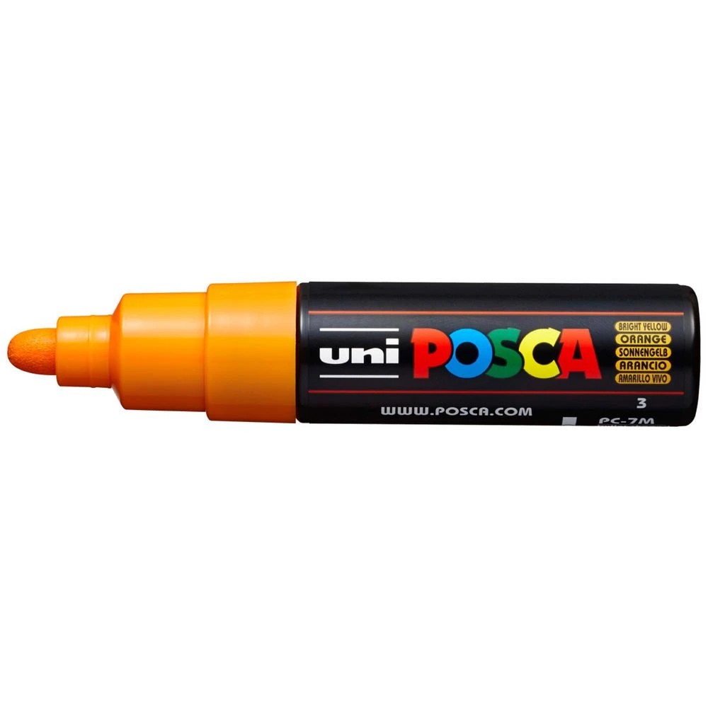 1 POSCA PC 7M Paint Marker Bright Yellow, 1 of 8