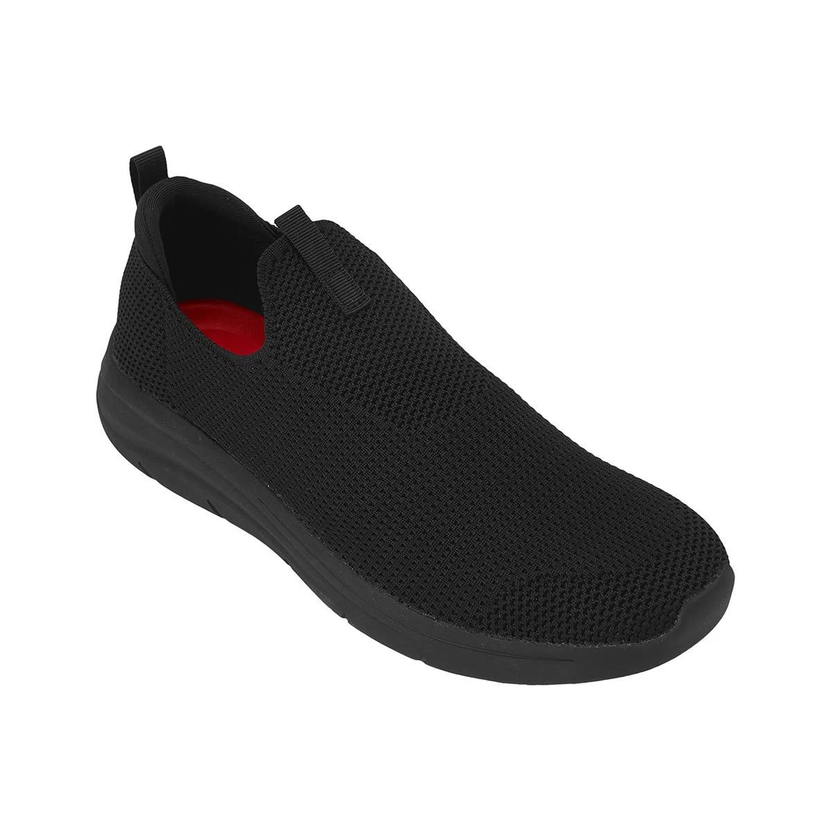1 Slip Resistant Slip On Sneakers BLACK, 1 of 5