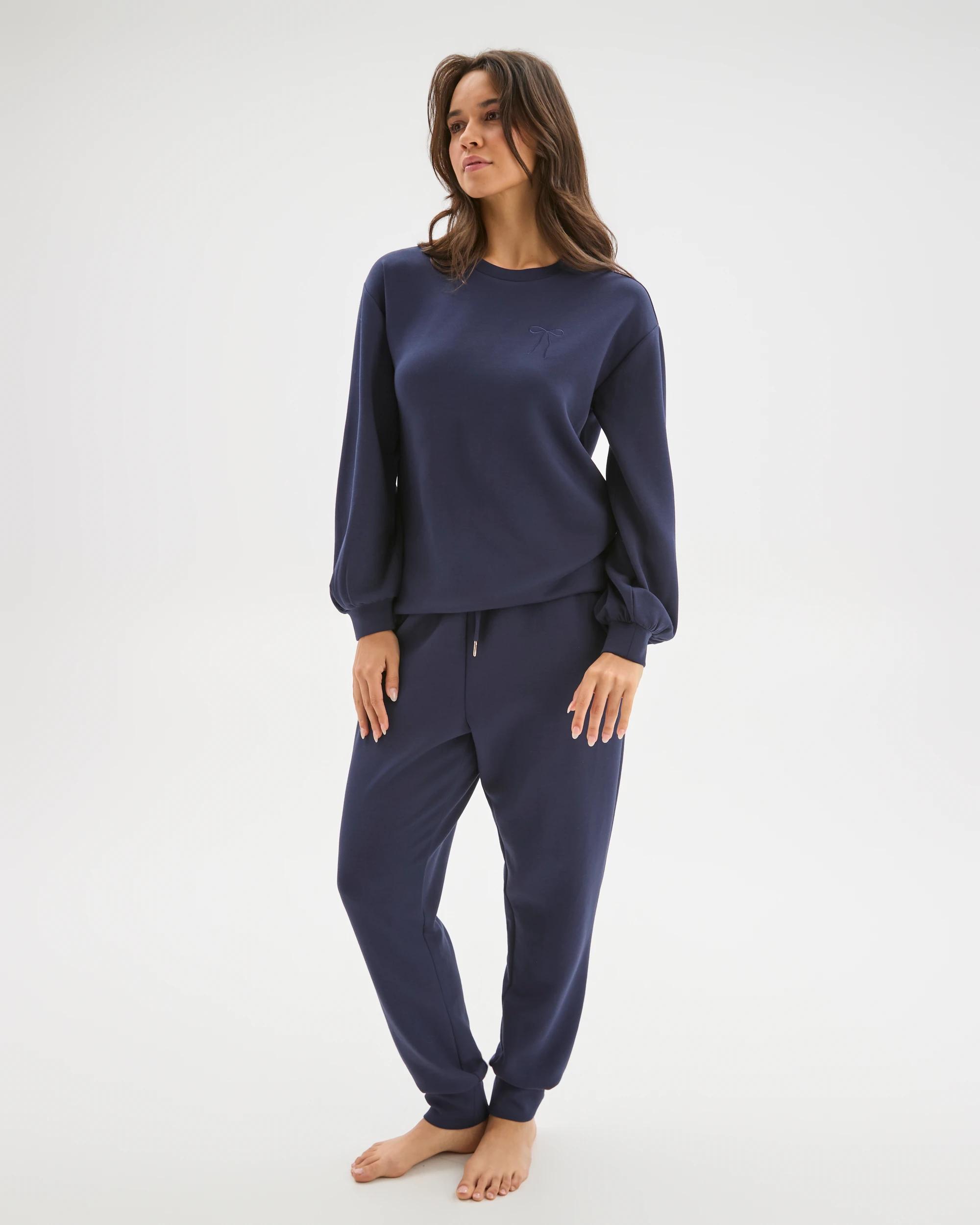 7 Target Woman Long Sleeve Crew Sleep Jumper NAVY, 7 of 7