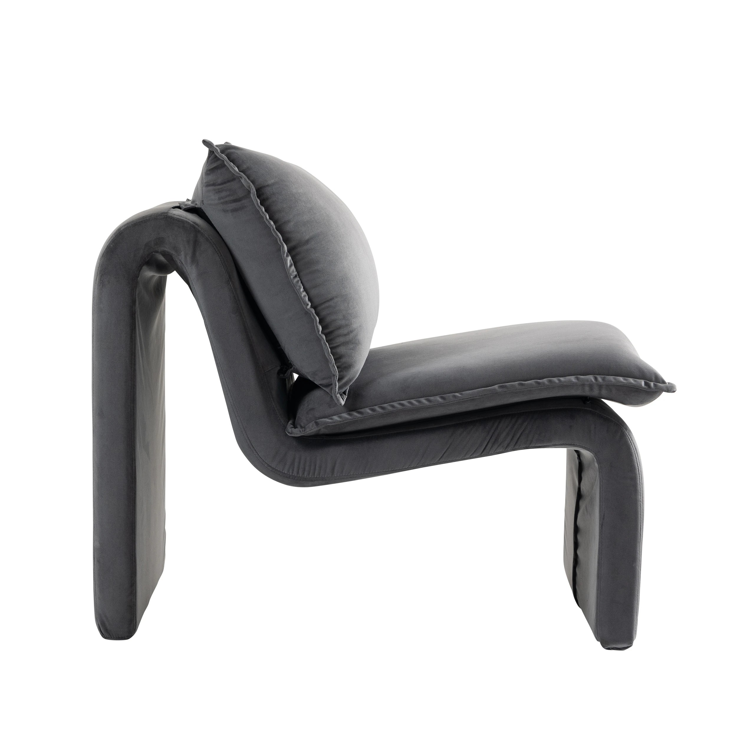 7 IHOMDEC Single Accent Sofa Chair - Grey - Grey, 7 of 10