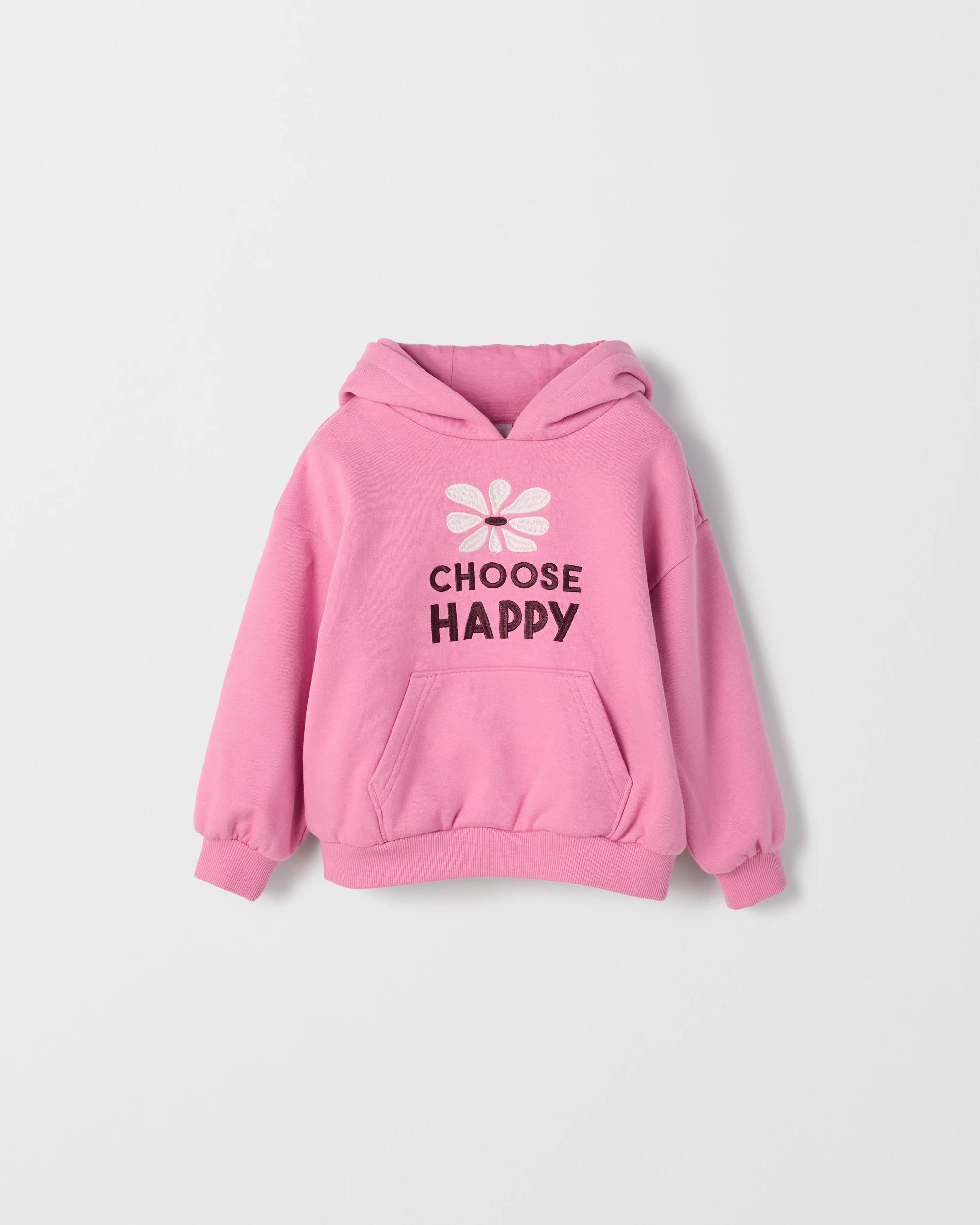1 Target Kids Fashion Heavyweight Popover Sweat Hoodie PINK, 1 of 2