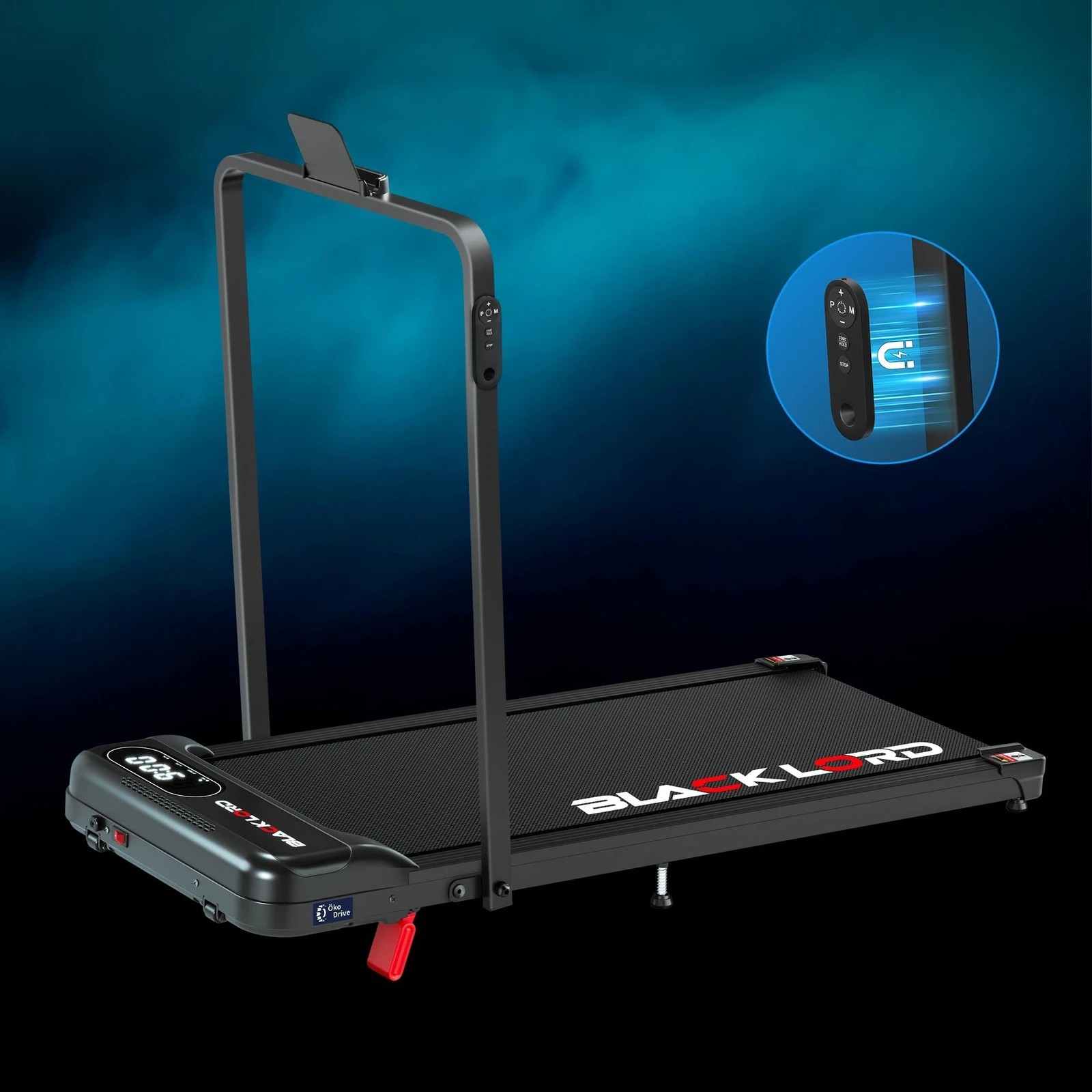 2 Black Lord Treadmill Electric Walking Pad Folding Incline Magnetic Remote - Black, 2 of 10