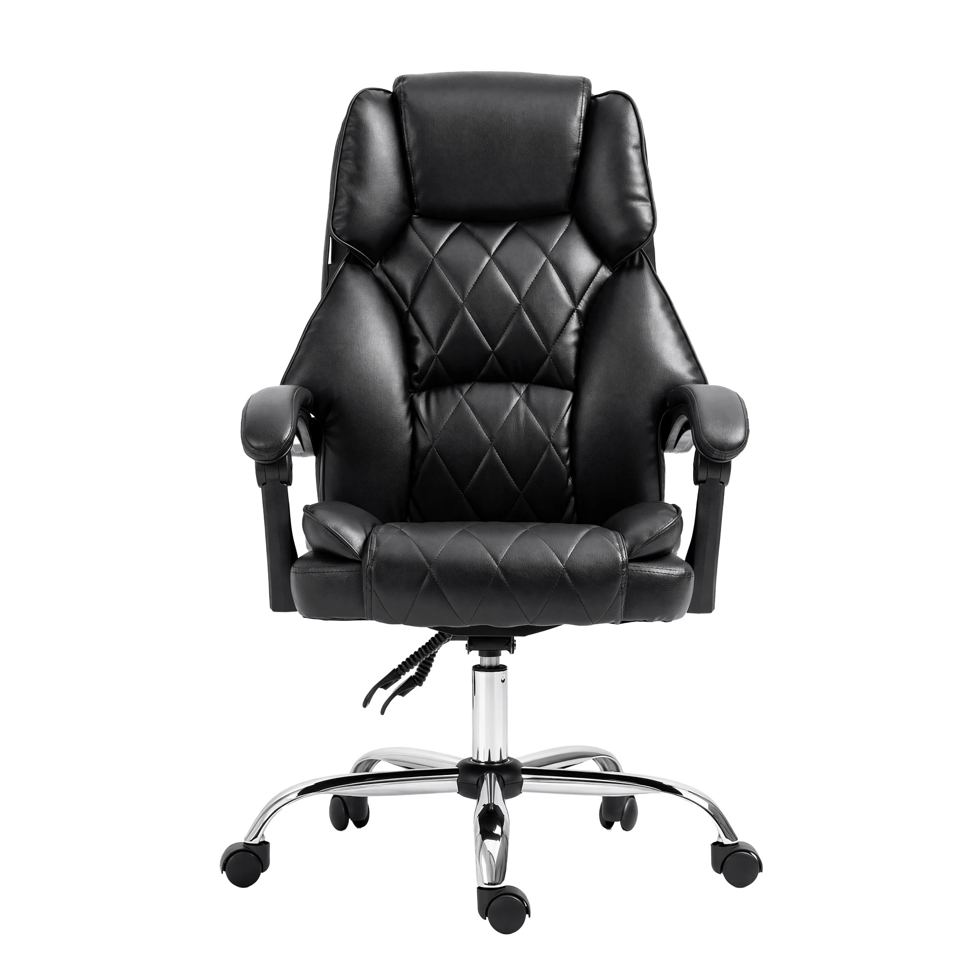 3 Artiss Executive Office Chair Ergonomic Recliner Computer Desk Chair PU Leather - Black, 3 of 7