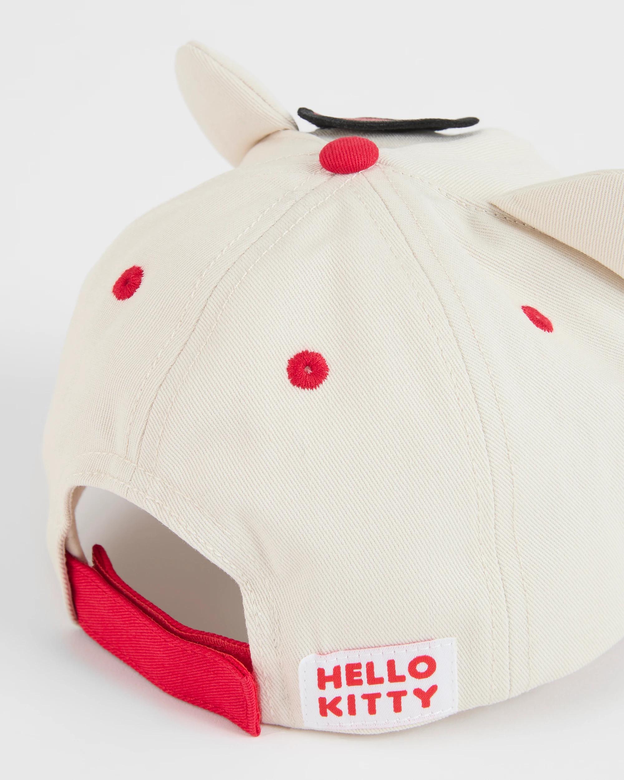 2 Kids Hello Kitty Bow Cap WHITE, 2 of 3