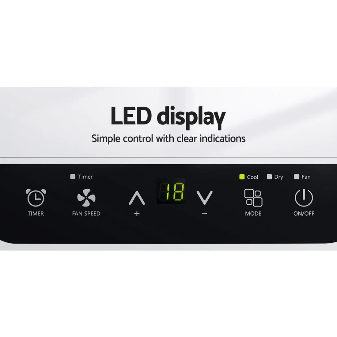 5 Devanti 7000BTU  Portable Air Conditioner - White, 5 of 7