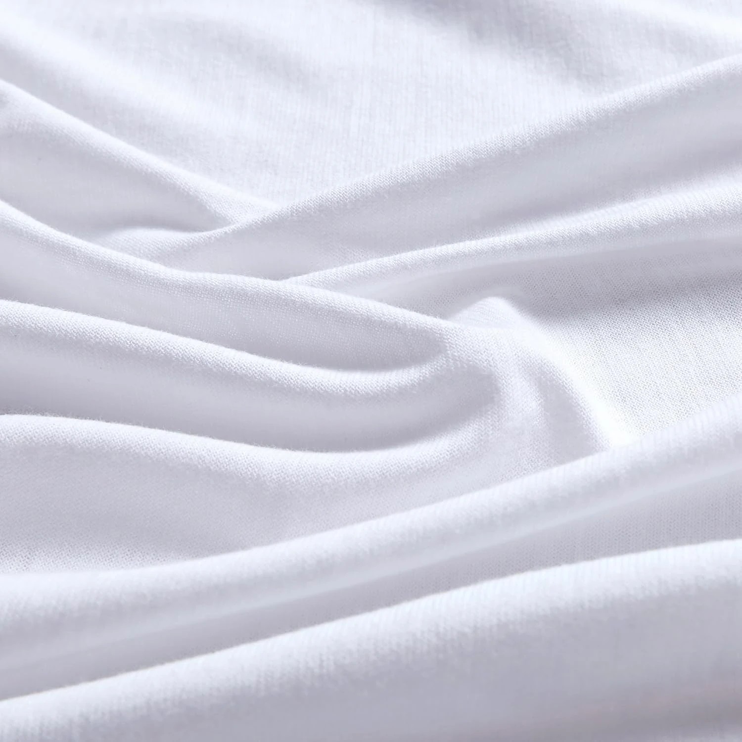 4 Gioia Casa Jersey Cotton Quilt Cover Set Soft Breathable Stretchy - Queen Bed - White, 4 of 6