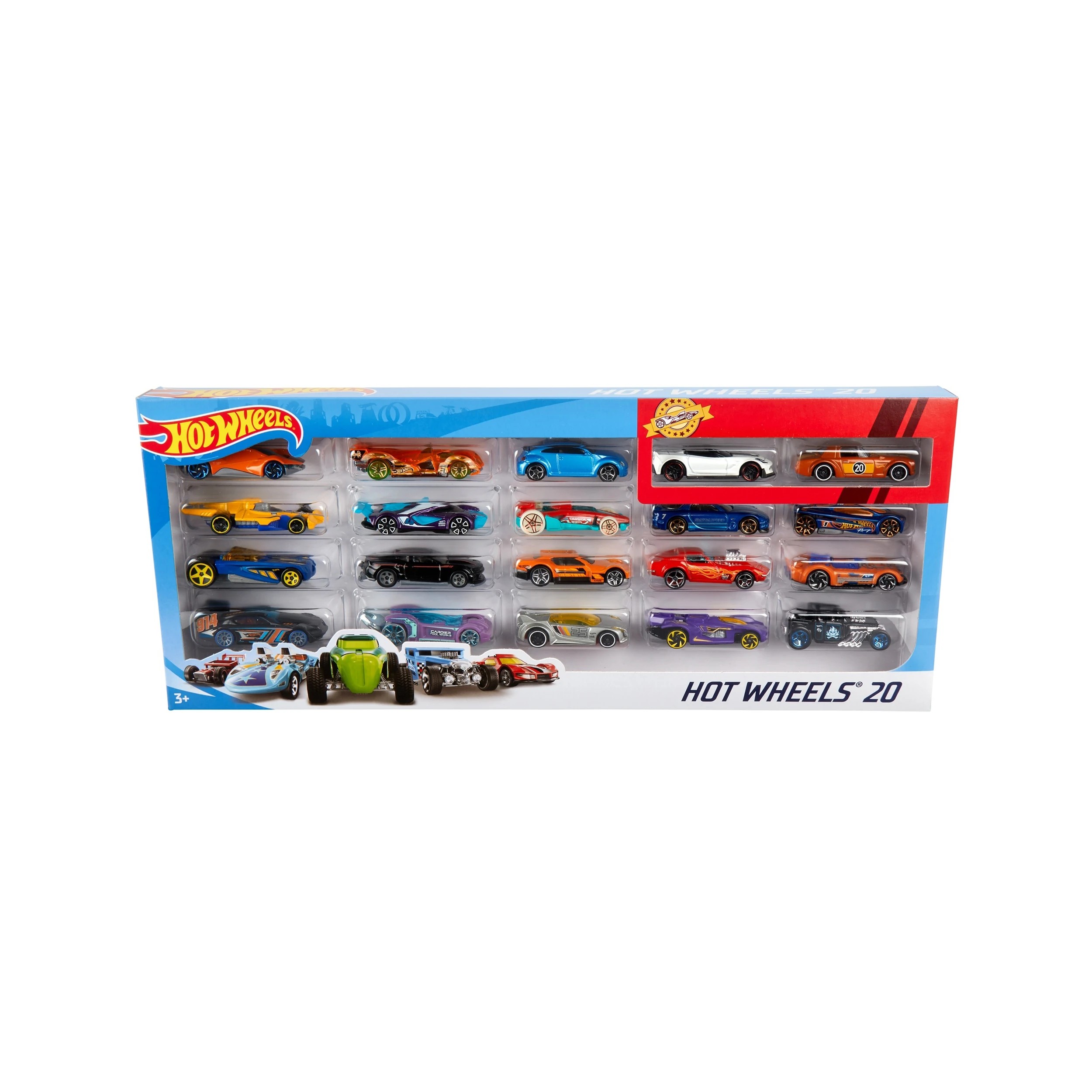1 20 Pack Hot Wheels Essentials Basic Cars Set, 1 of 3