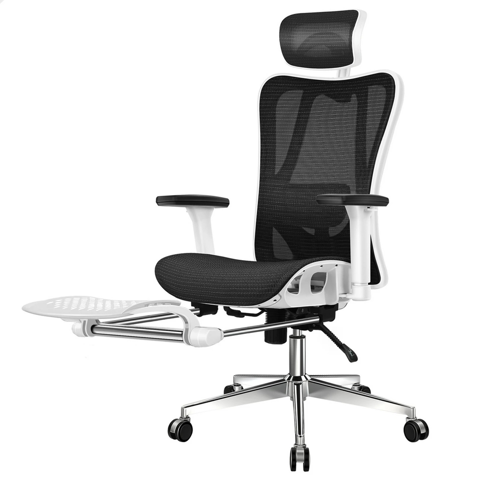 1 Alfordson Ergonomic Office Chair Mesh Executive Seat Work Computer Gaming - White Black, 1 of 10