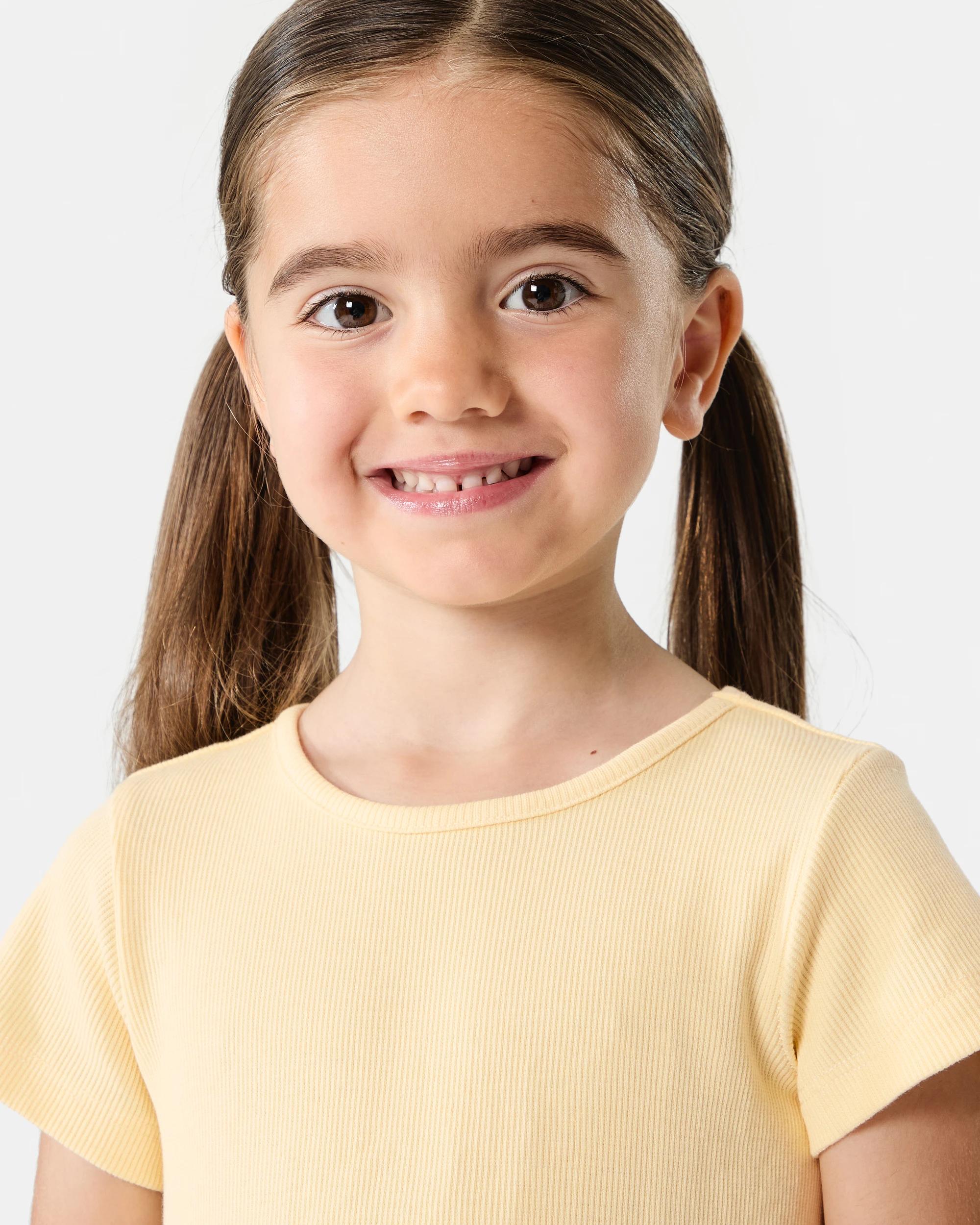 3 Short Sleeve Bubble Dress Ylw Stripe, 3 of 7