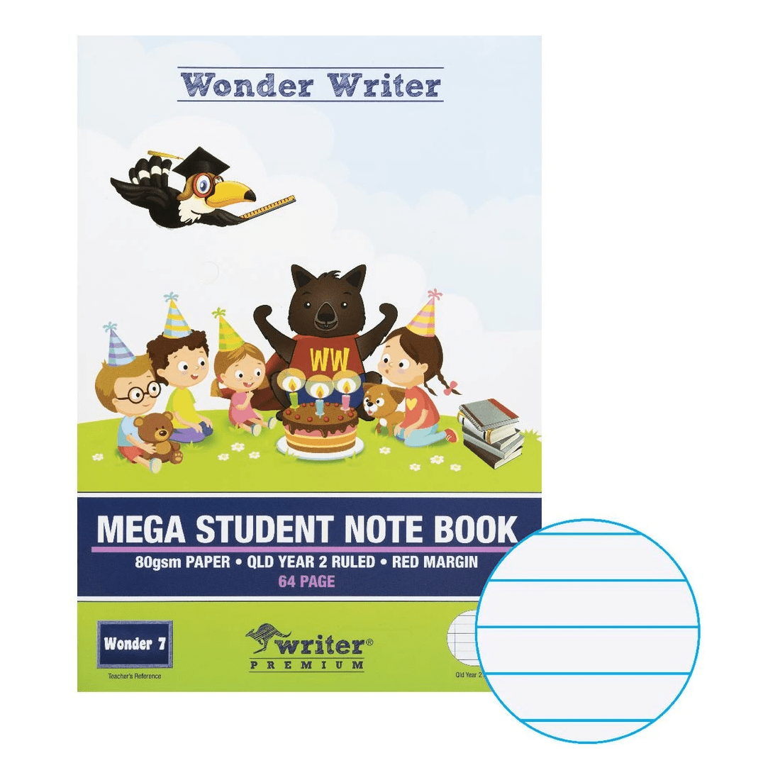 3 Writer 330x240mm 80gsm Student Notebook Year 2 QLD 64 Page, 3 of 3