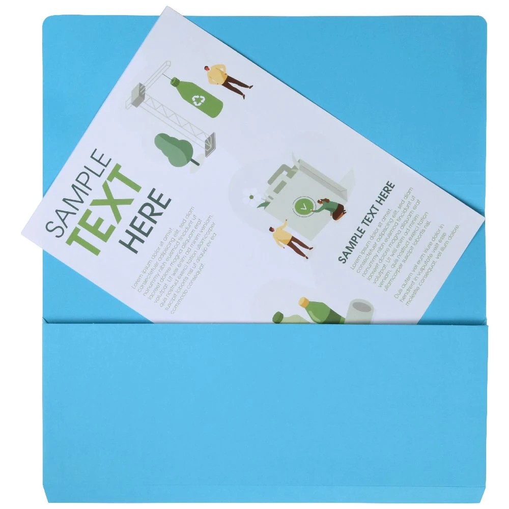 2 J.Burrows Document Wallet 220GSM Aqua 10 Pack, 2 of 4