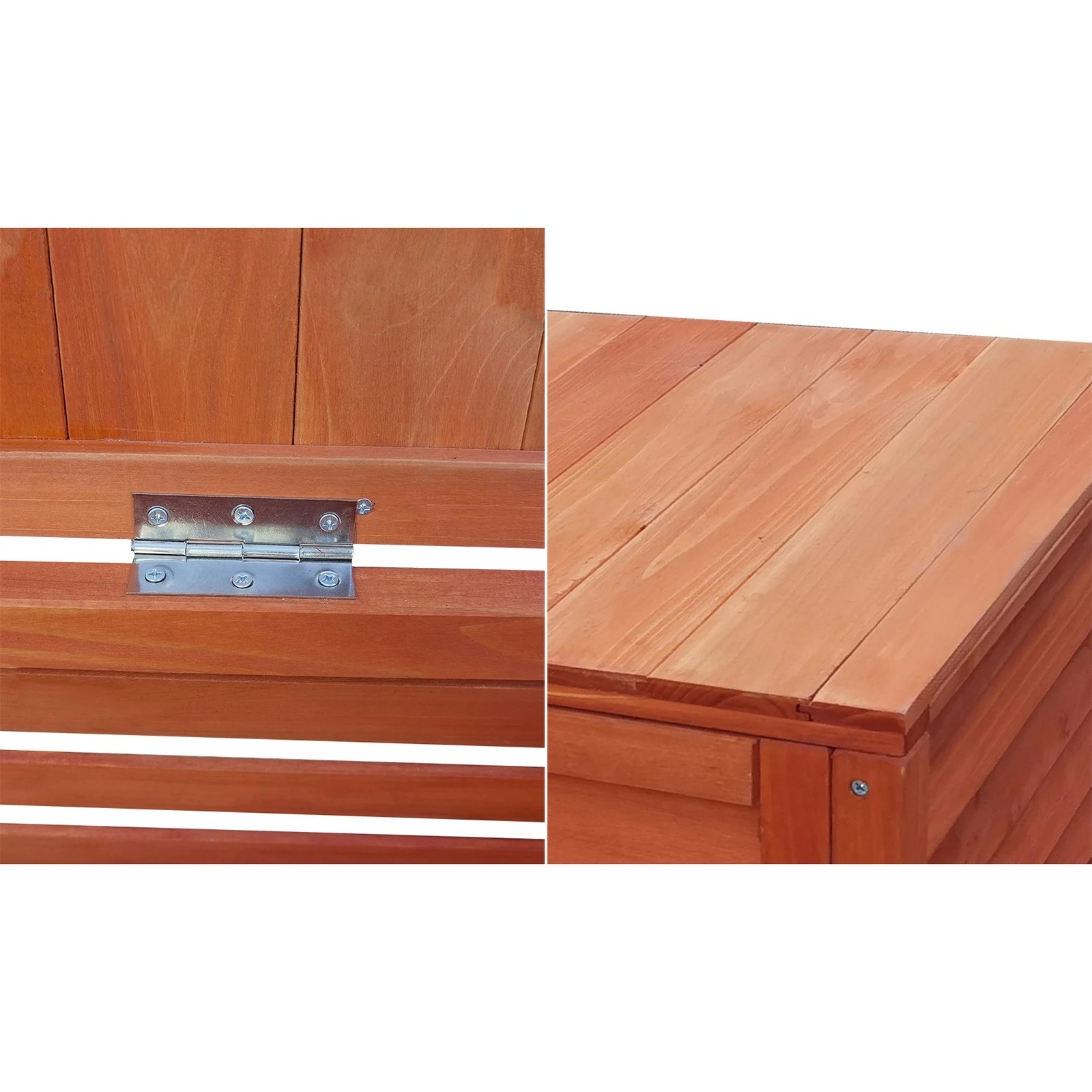 6 Livsip Outdoor Storage Box Garden Bench Wooden Chest Toy Tool Chair Furniture - Brown, 6 of 6