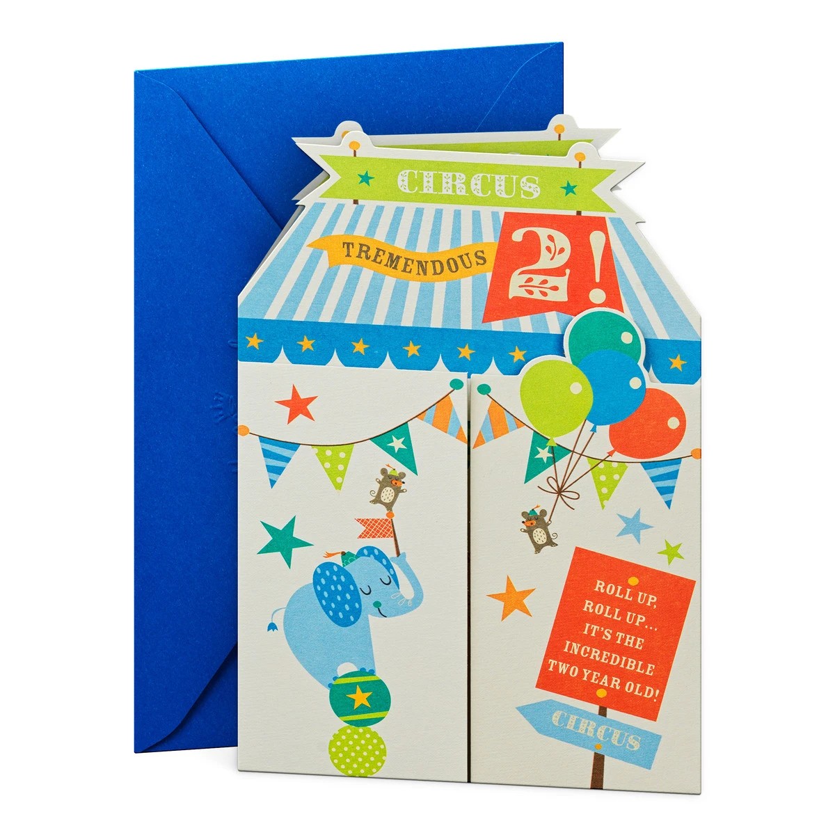 1 Hallmark Circus Birthday Card for Kids Age 2, 1 of 3