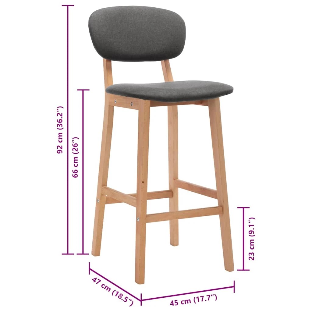 8 vidaXL bar chair Footrest - Grey, 8 of 9