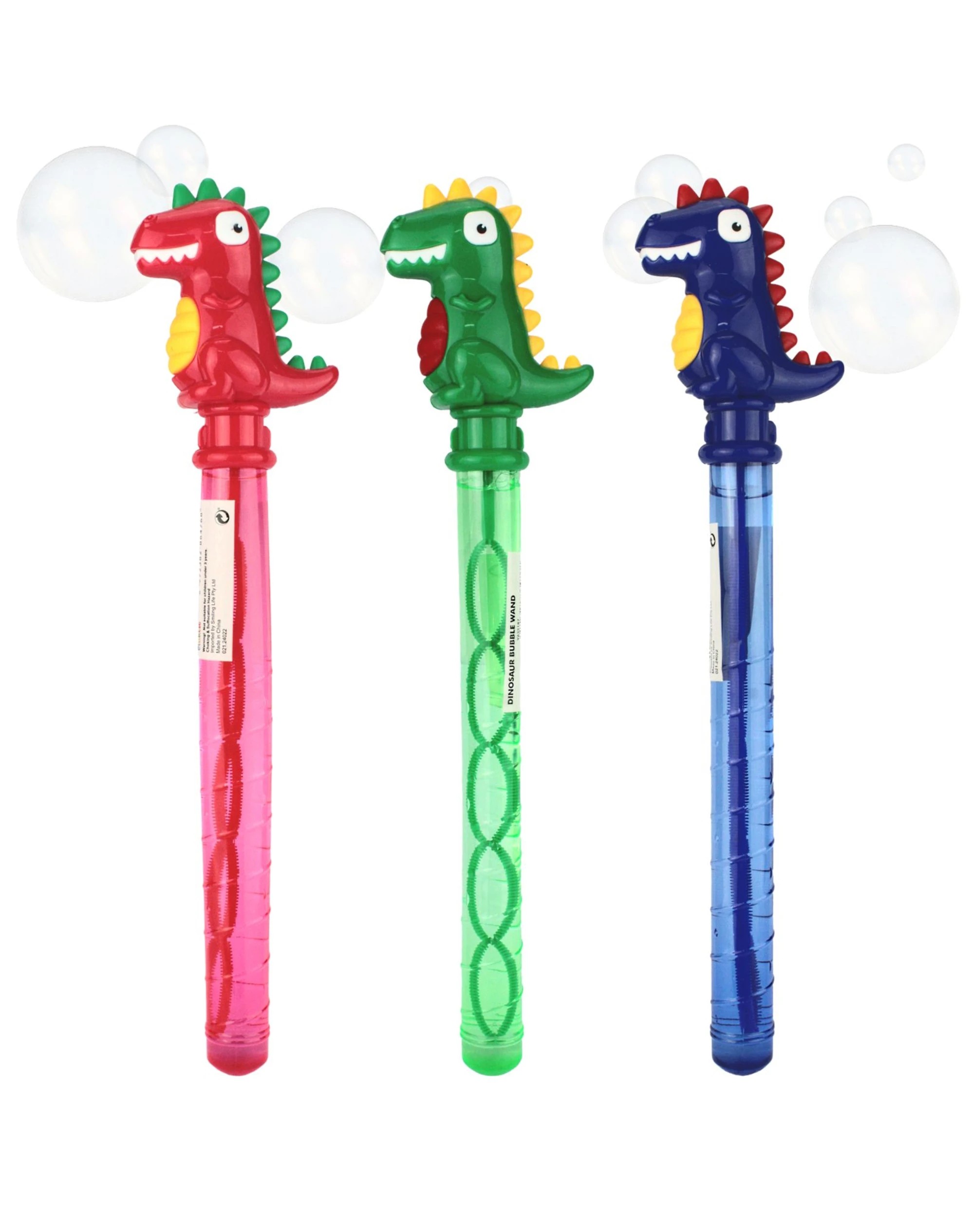 1 Partyrama 37cm Dinosaur Bubble Wand Assorted, 1 of 4