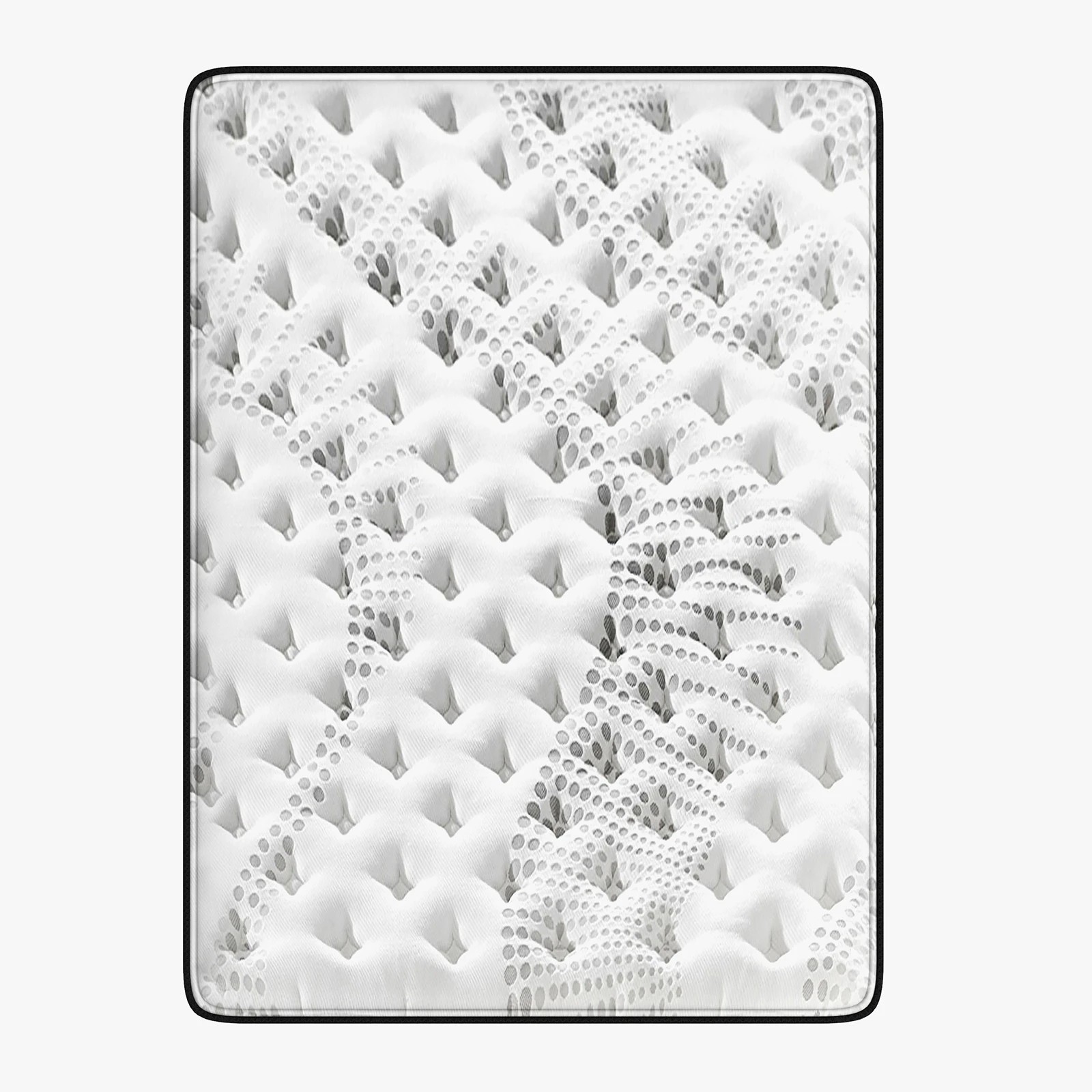 8 Luxopedic Pocket Spring Mattress 5 Zone 32CM Euro Top Memory Foam Medium Firm - King Single Bed - White, Grey, 8 of 10