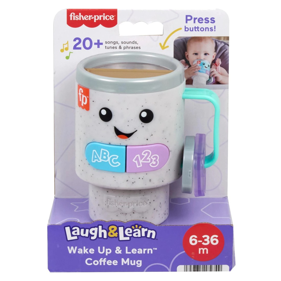 1 Fisher-Price Laugh & Learn Wake Up & Learn Coffee Mug - Multi, 1 of 8