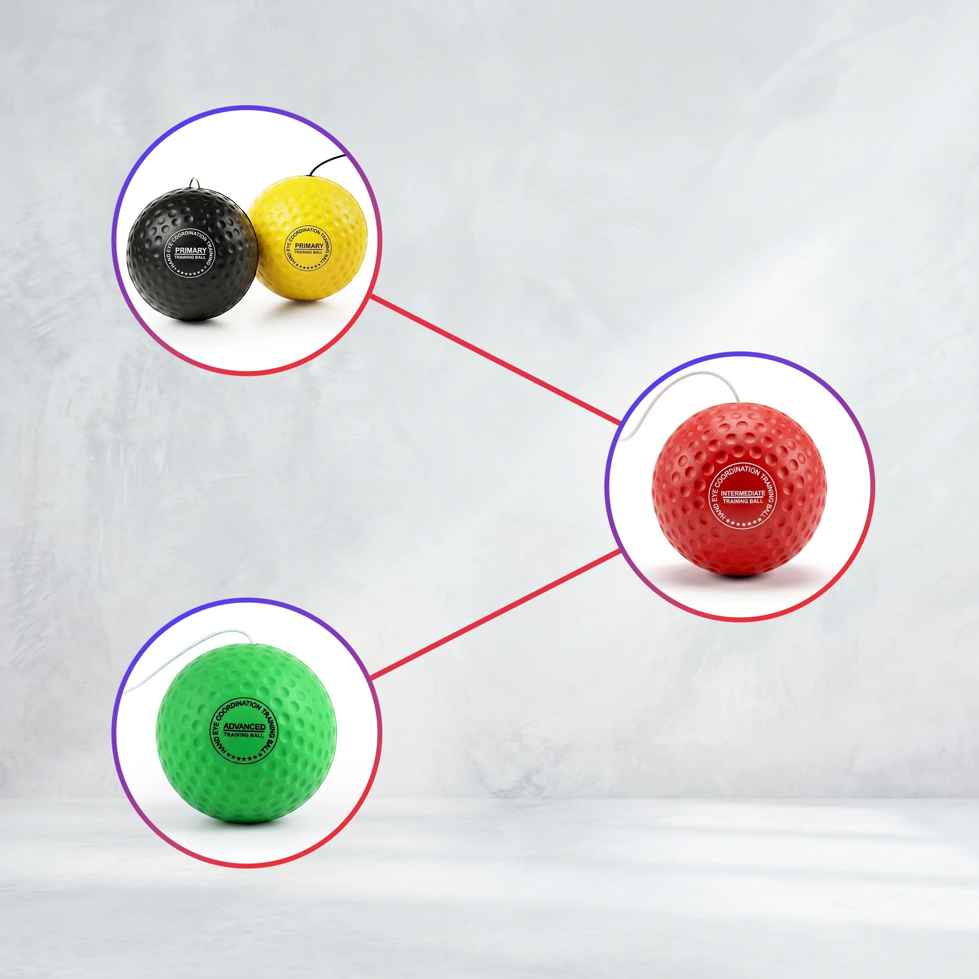 6 Everfit Boxing Reflex Ball Headband Hand Eye Coordination Stress Relief - Multi, 6 of 8
