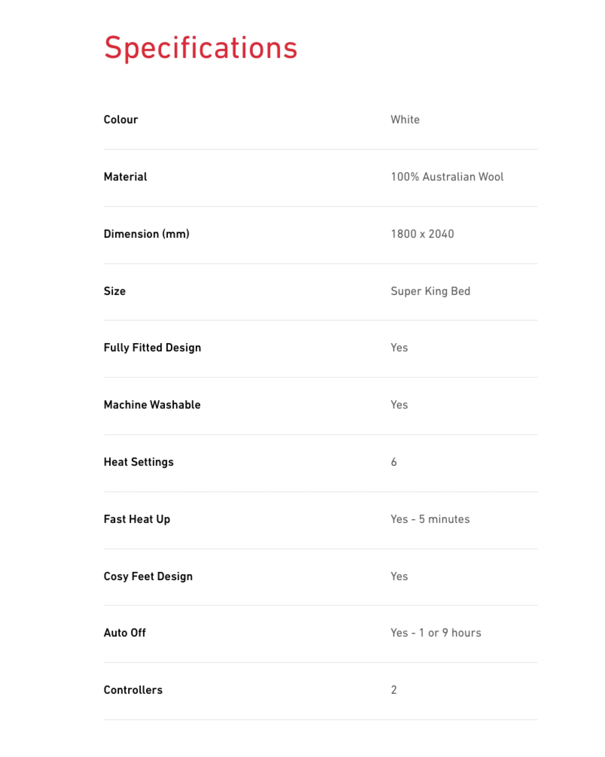 6 Sunbeam Wool Fleece Heated Blanket for Super King Bed, 6 of 7