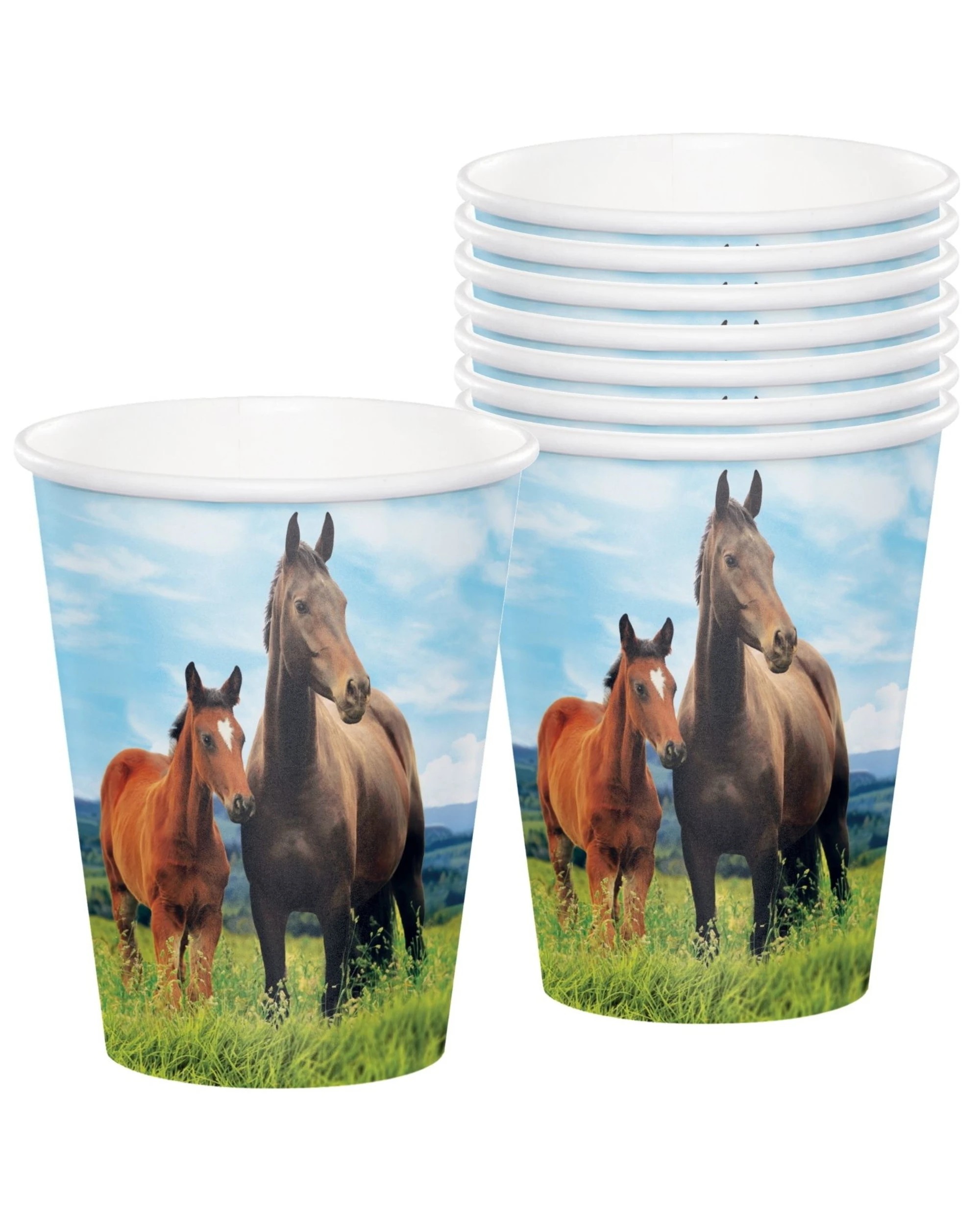 1 Creative Converting Horse and Pony Paper Cups Pack of 8 - Multi, 1 of 1