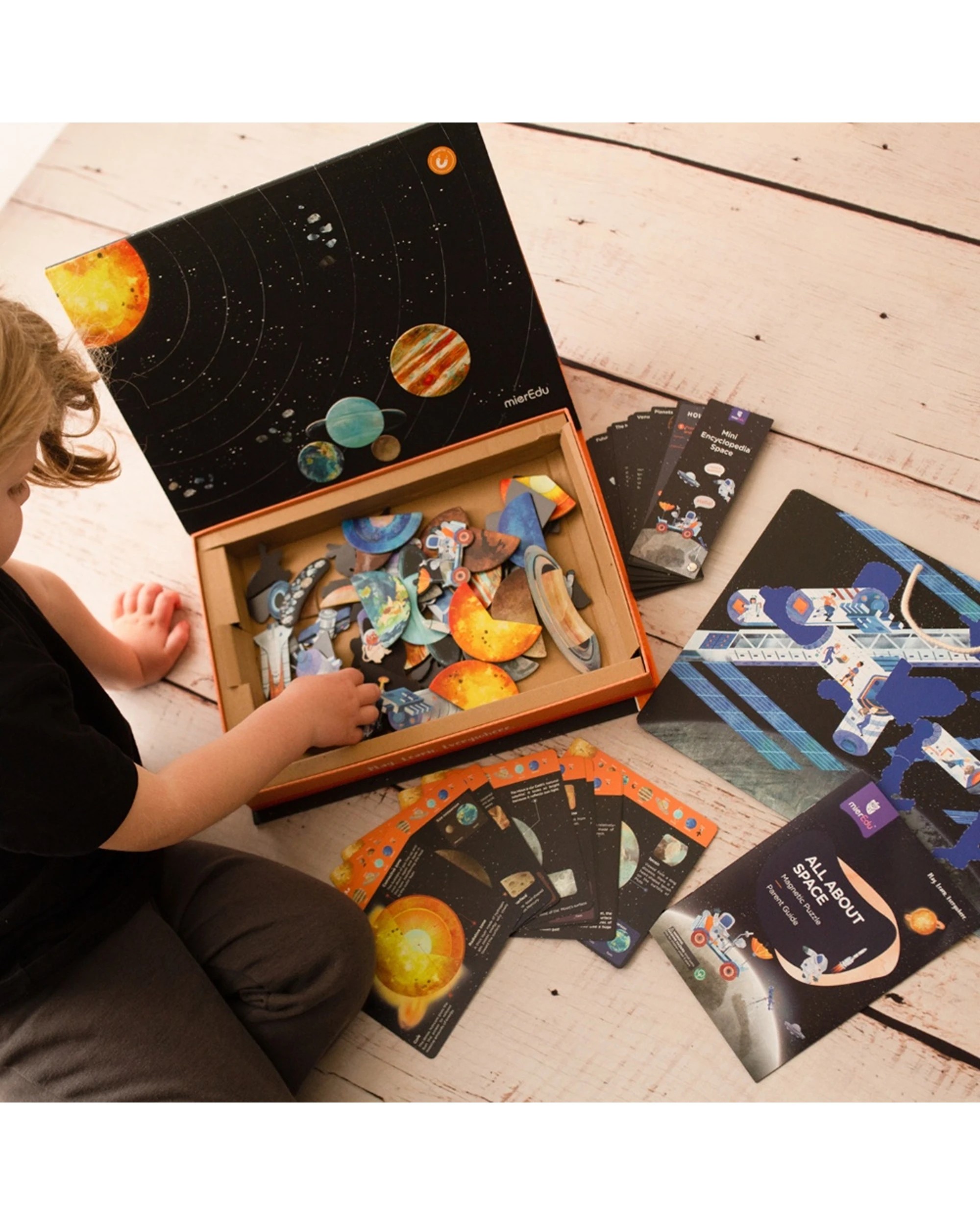 3 Mieredu Magnetic Puzzle All About Space Kids Educational Set, 3 of 3
