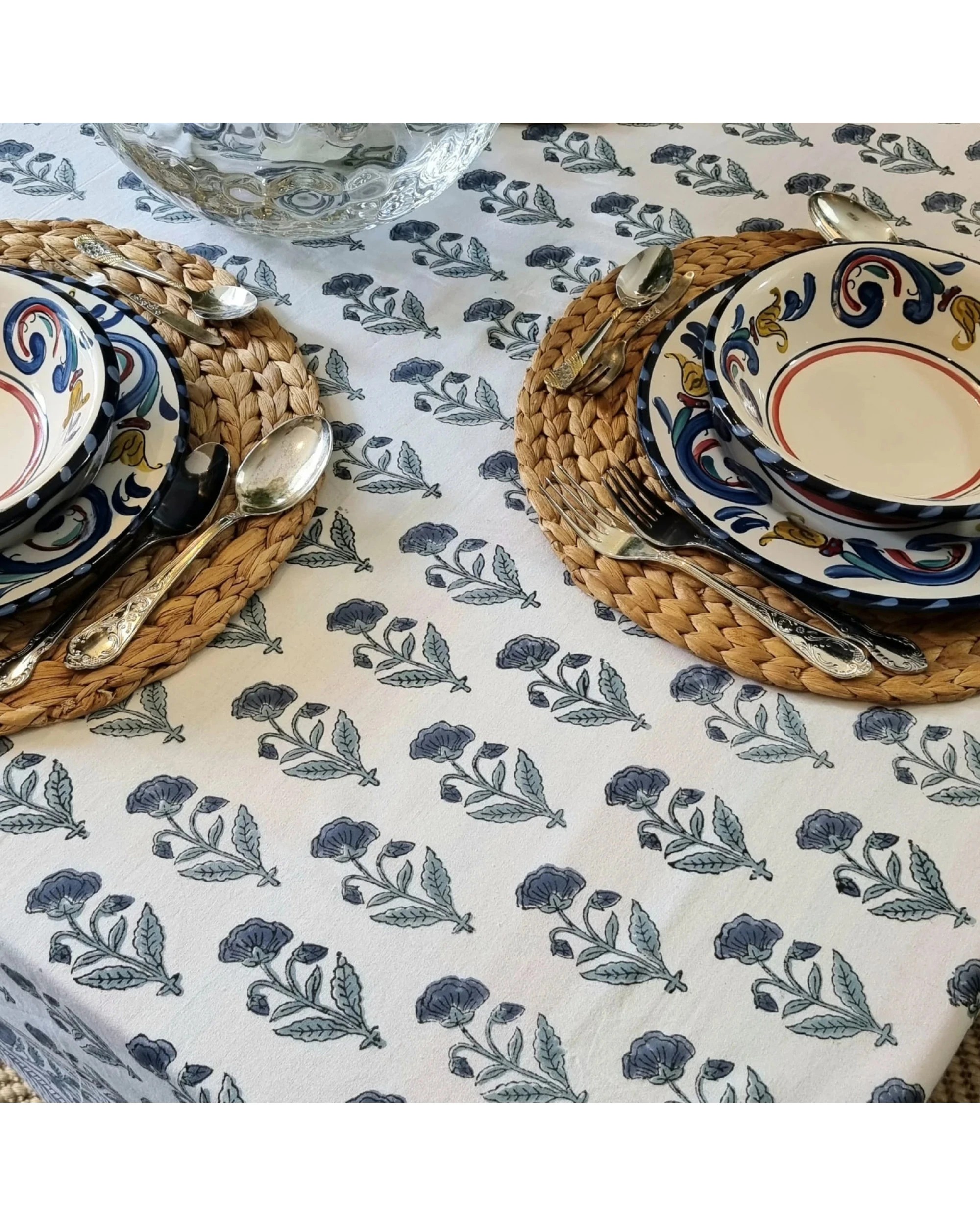 4 Kolka Rectangle Square Tablecloth Table Cover Flower Pattern Dining Table Cloth - Grey, 4 of 8