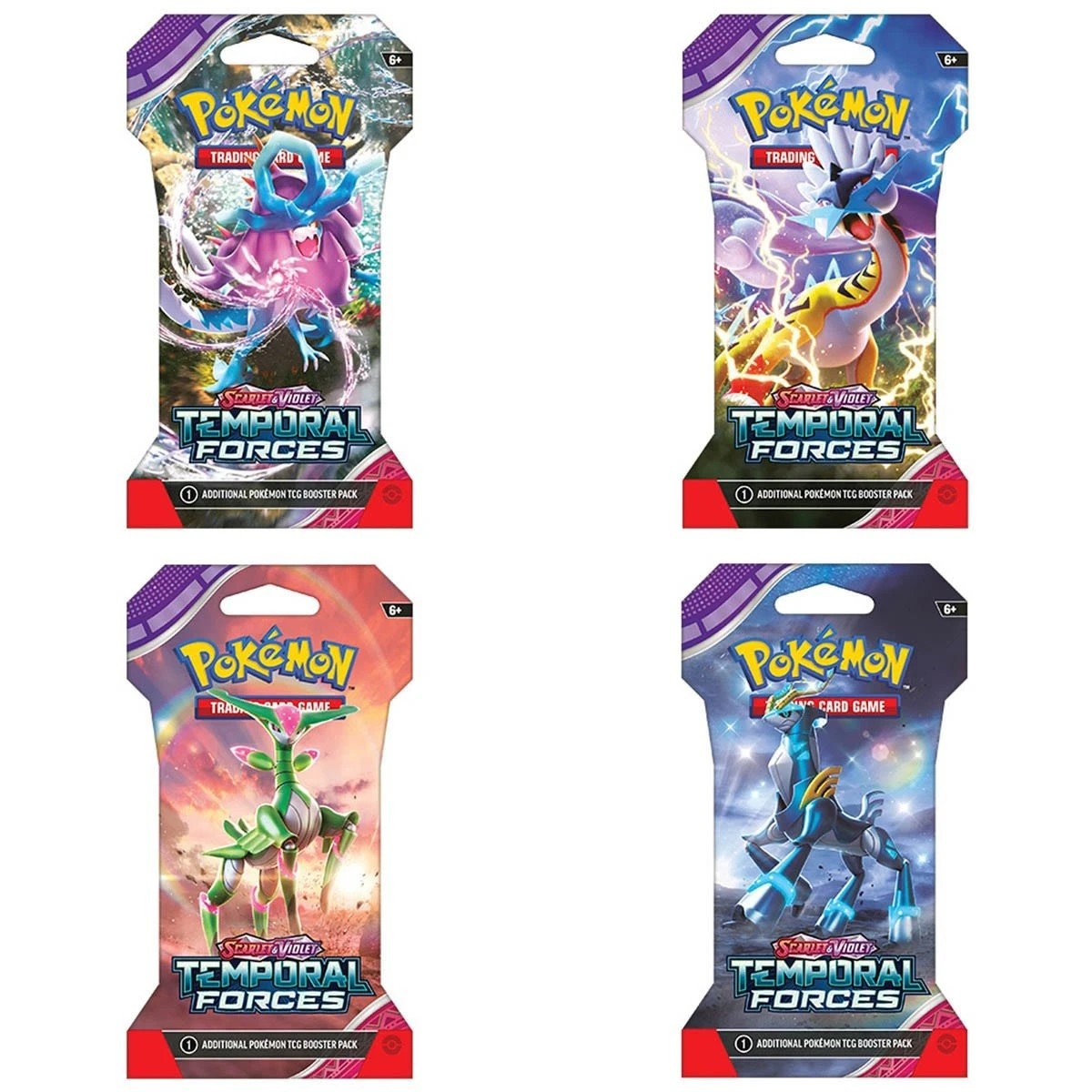 1 Pokemon Trading Card Game: Scarlet & Violet Temporal Forces Blister Pack - Assorted, 1 of 6