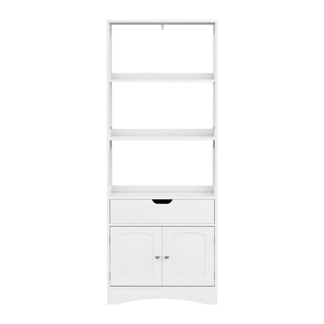 5 Artiss Bathroom Floor Storage Cabinet with 2 Drawers 3 Open Shelves 2 Doors - White, 5 of 8