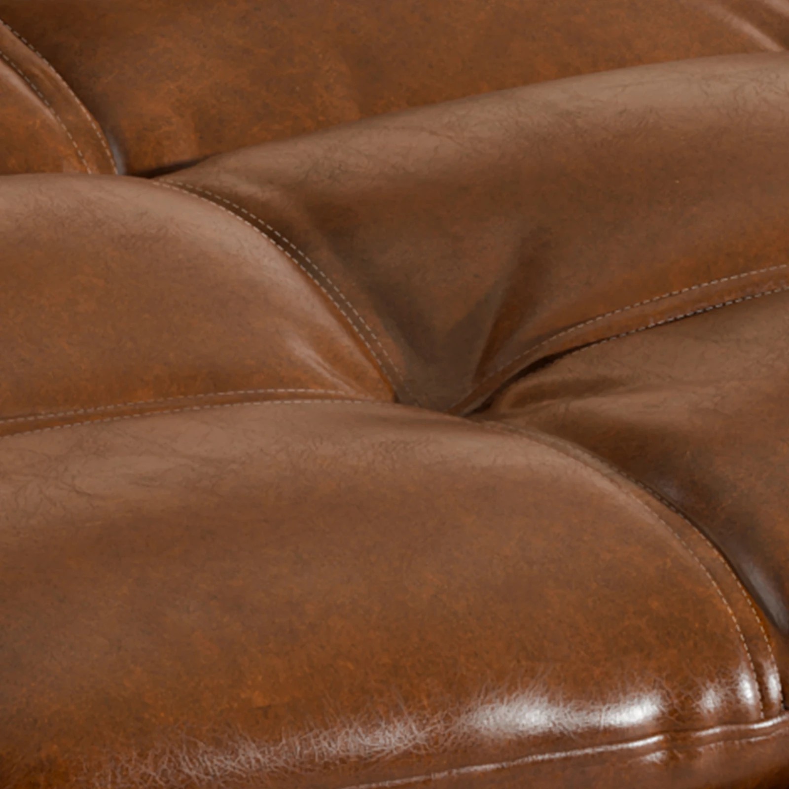 3 Alfordson Sofa Bed Couch 3 Seater Lounge Recliner Leather - Brown, 3 of 9